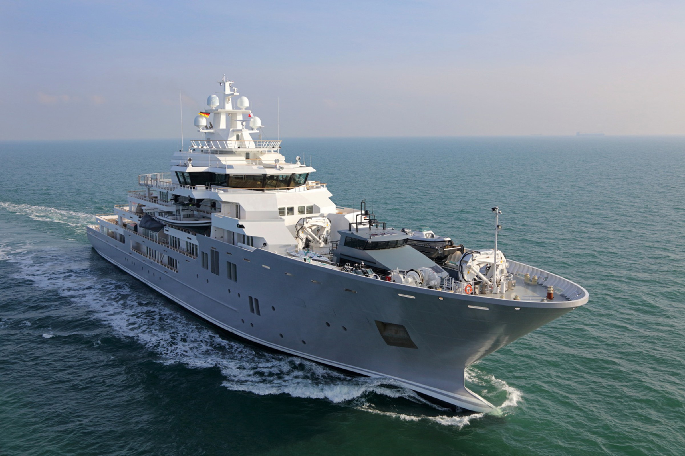 Andromeda, 107m new build superyacht, built by Kleven, designed by H2 Yacht Design — photograph 1