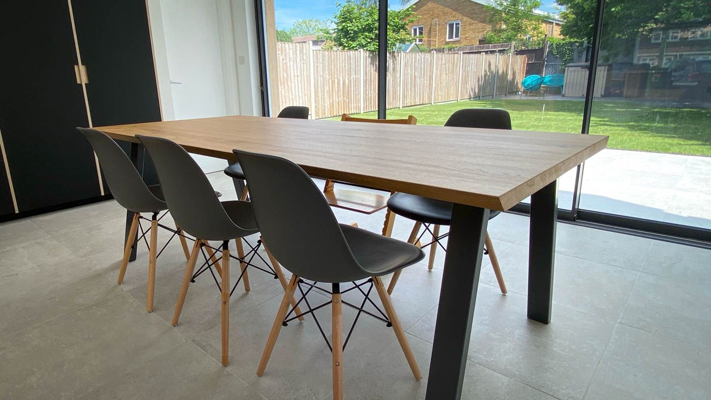 Standard French Oak — 40mm Thick | Knife Edge | Natural finish