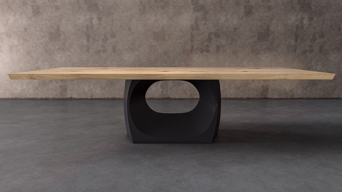 Muse dining table leg design
