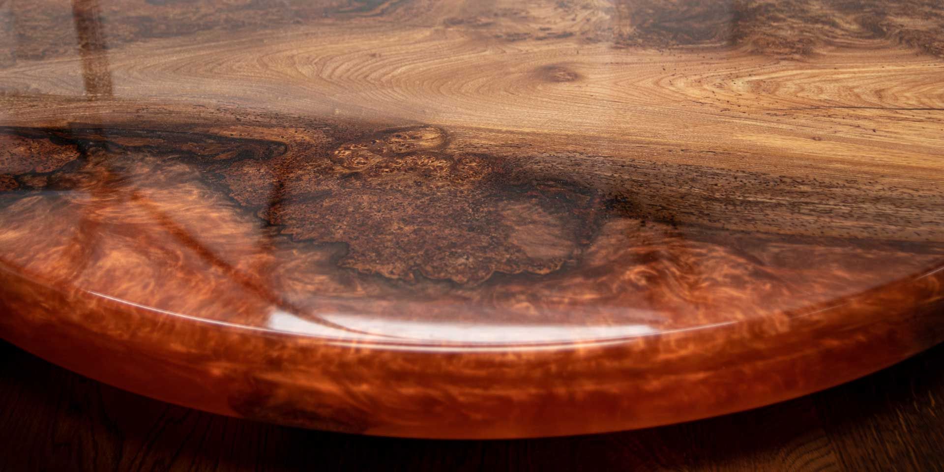 Resin-Infused Pippy Oak — Red Resin Infused