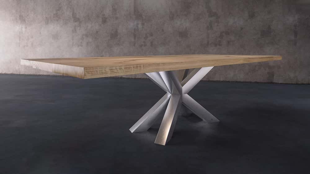 Solaris dining table leg design
