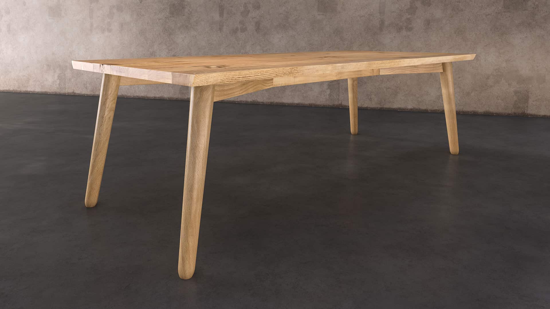 Aspen dining table leg design