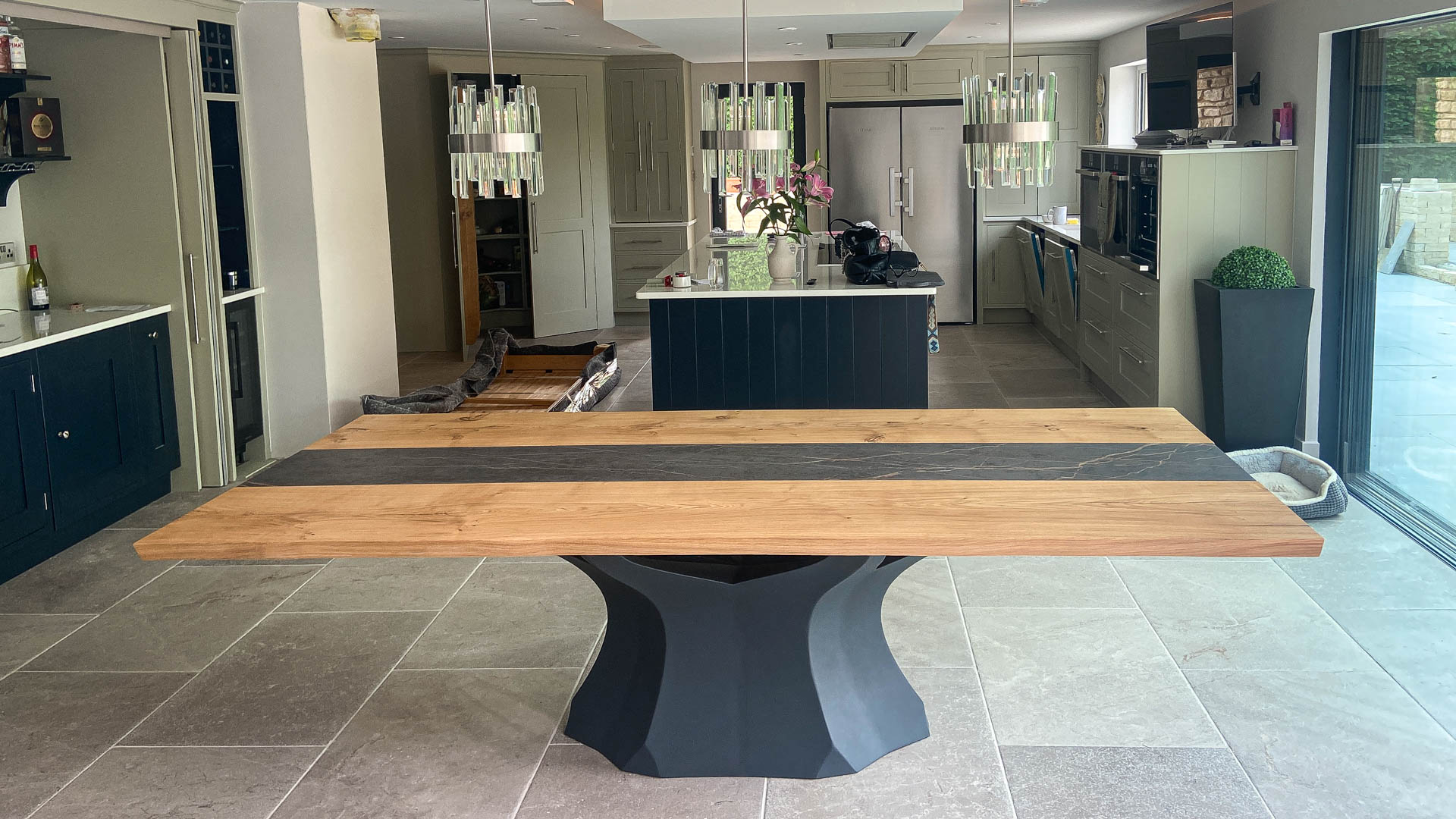 Dekton & Oak — Helix with Dekton & Oak Top