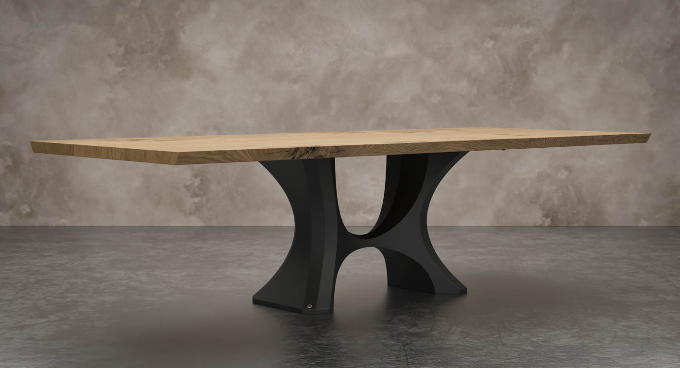 Sumo dining table leg design