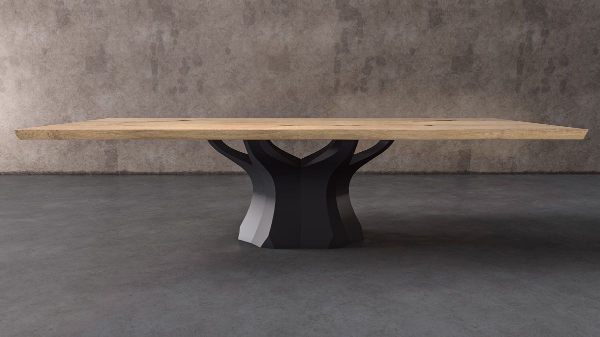 Baobab dining table leg design