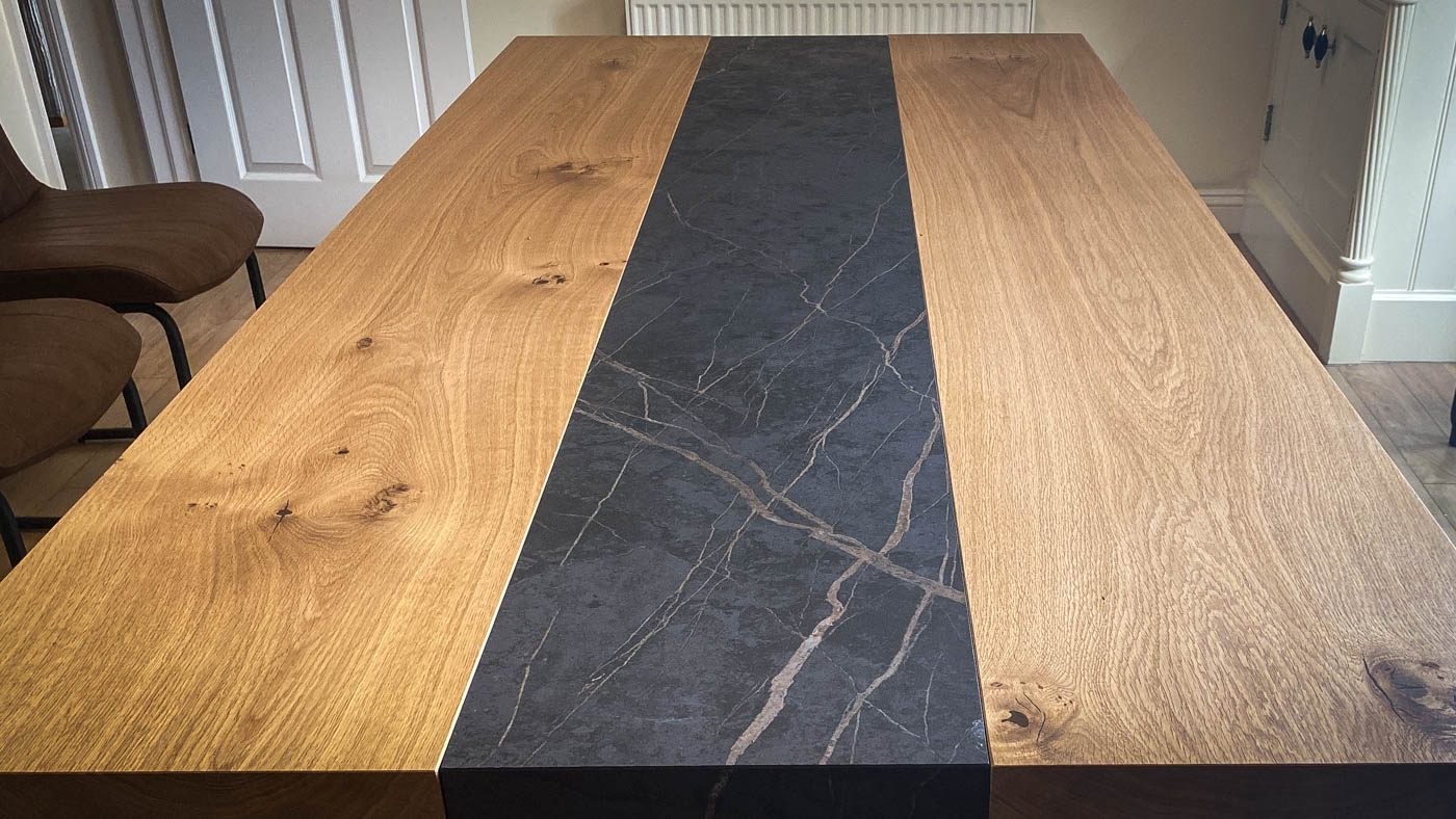 Dekton & Oak table top material