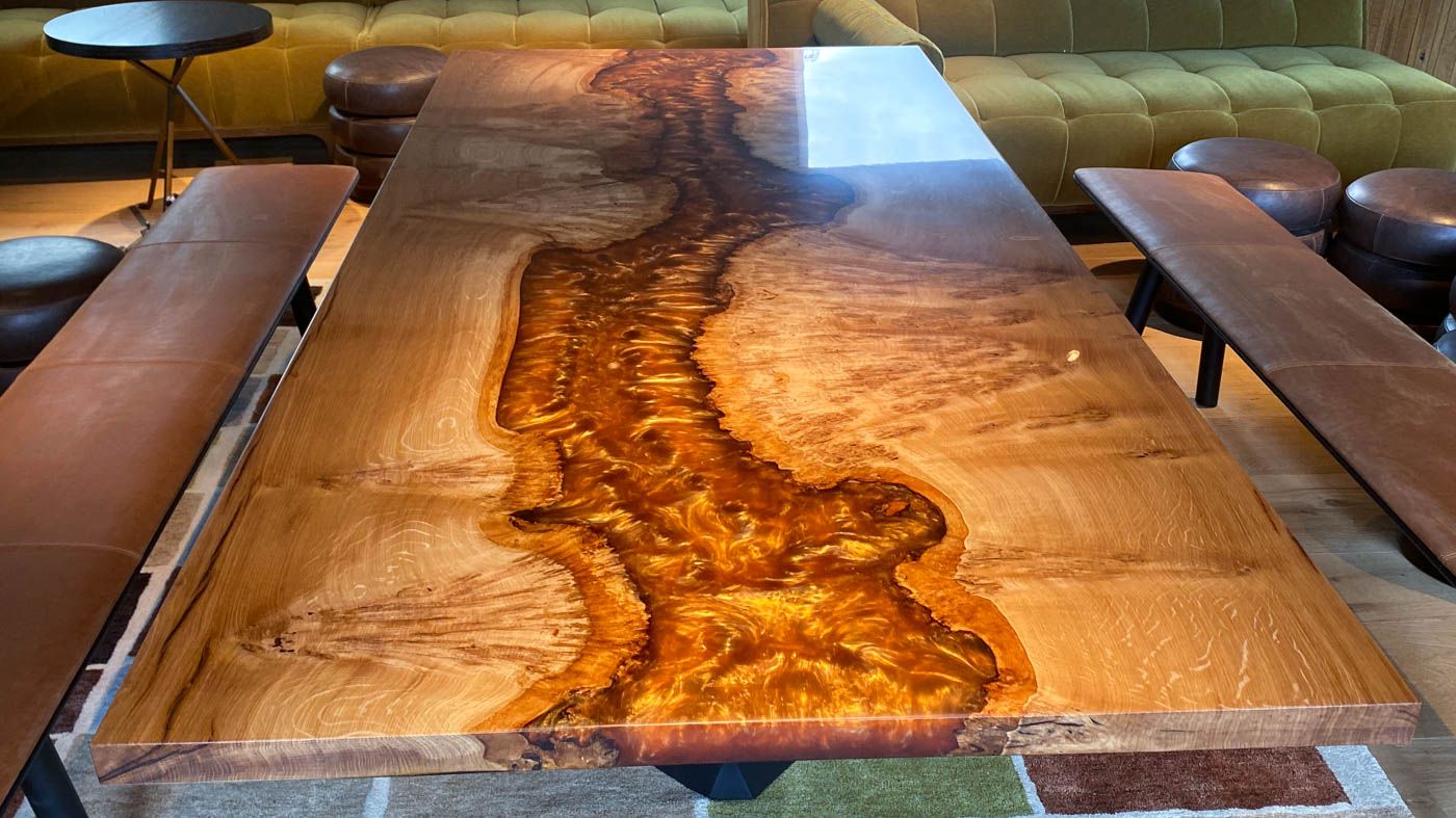 Resin-Infused Pippy Oak — Copper Resin Infused Pippy Oak