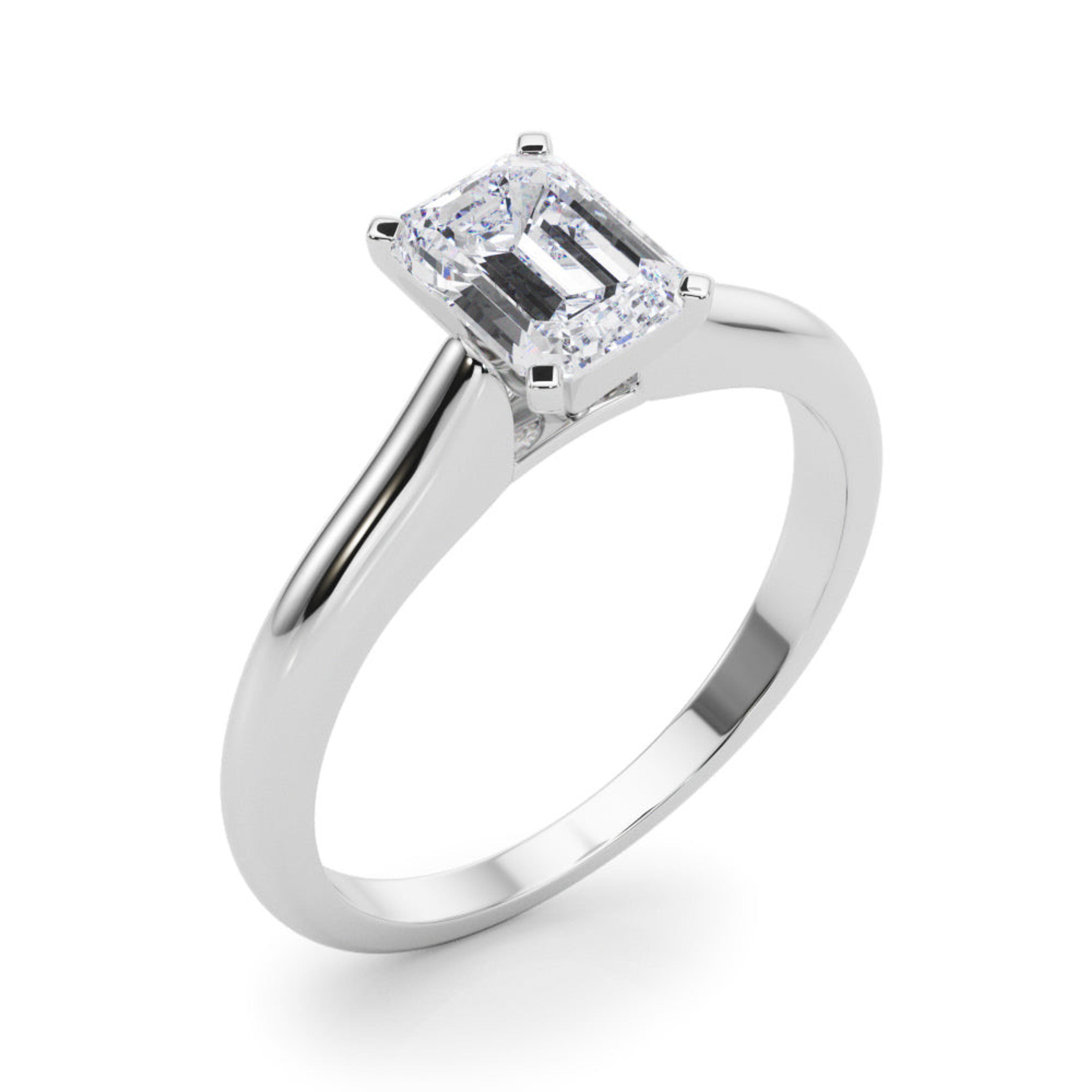 Isabella Emerald Lab Grown Diamond Solitaire Engagement Ring IGI Certified