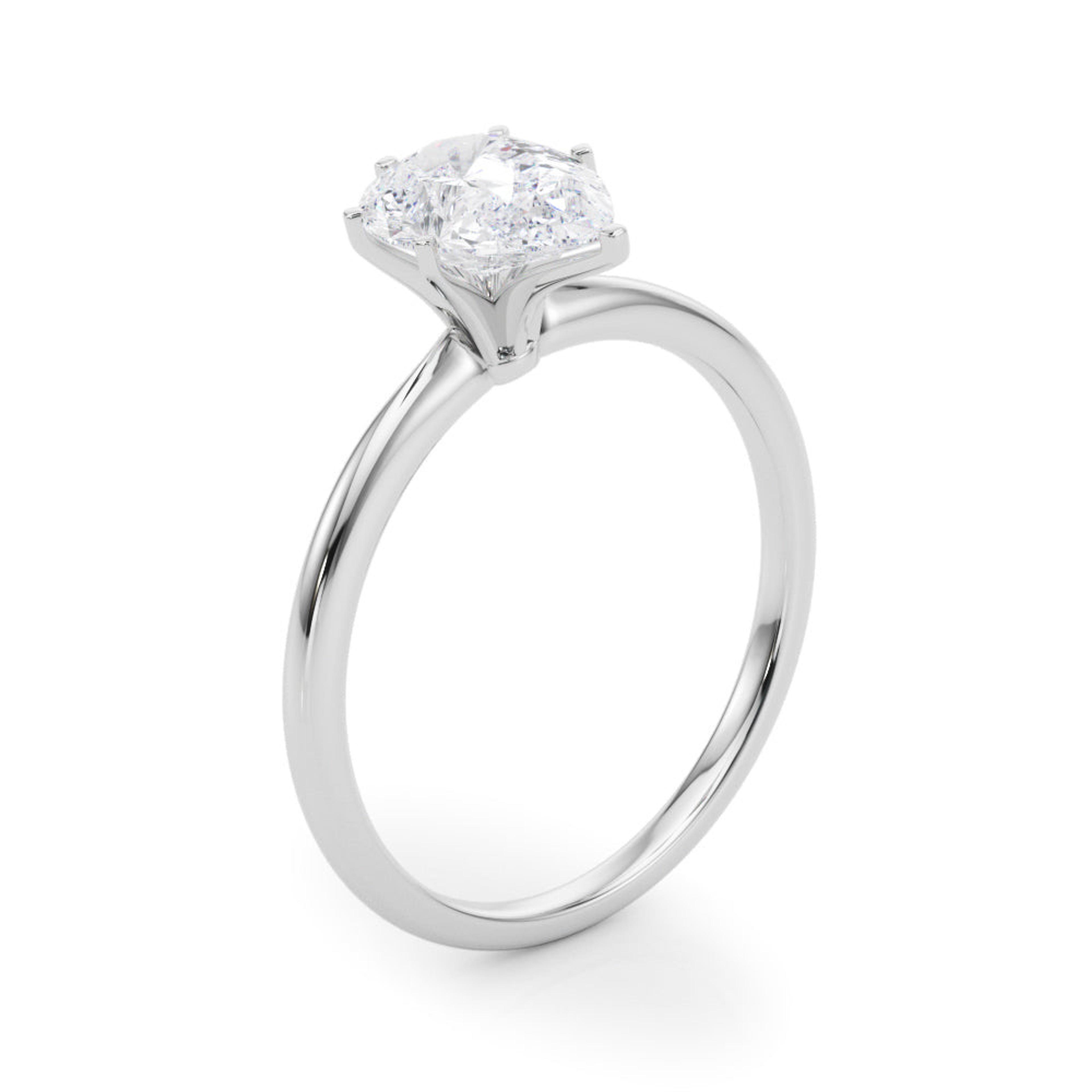 Angelica Pear Diamond Solitaire Engagement Ring