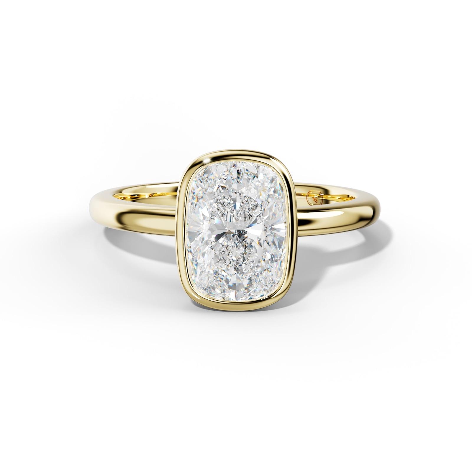 Malaya Elongated Cushion Diamond Engagement Ring