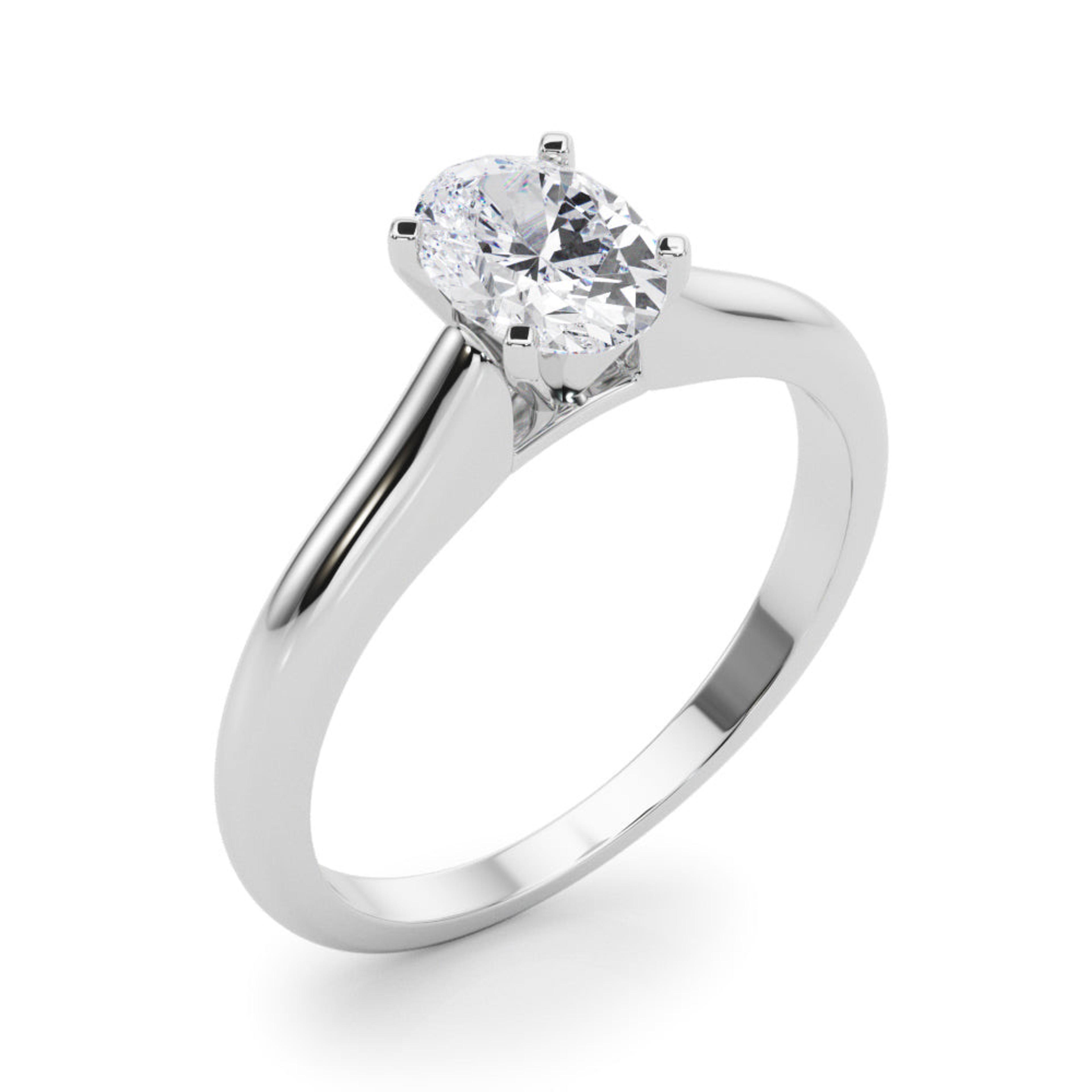 Isabella Oval Lab Grown Diamond Solitaire Engagement Ring IGI Certified