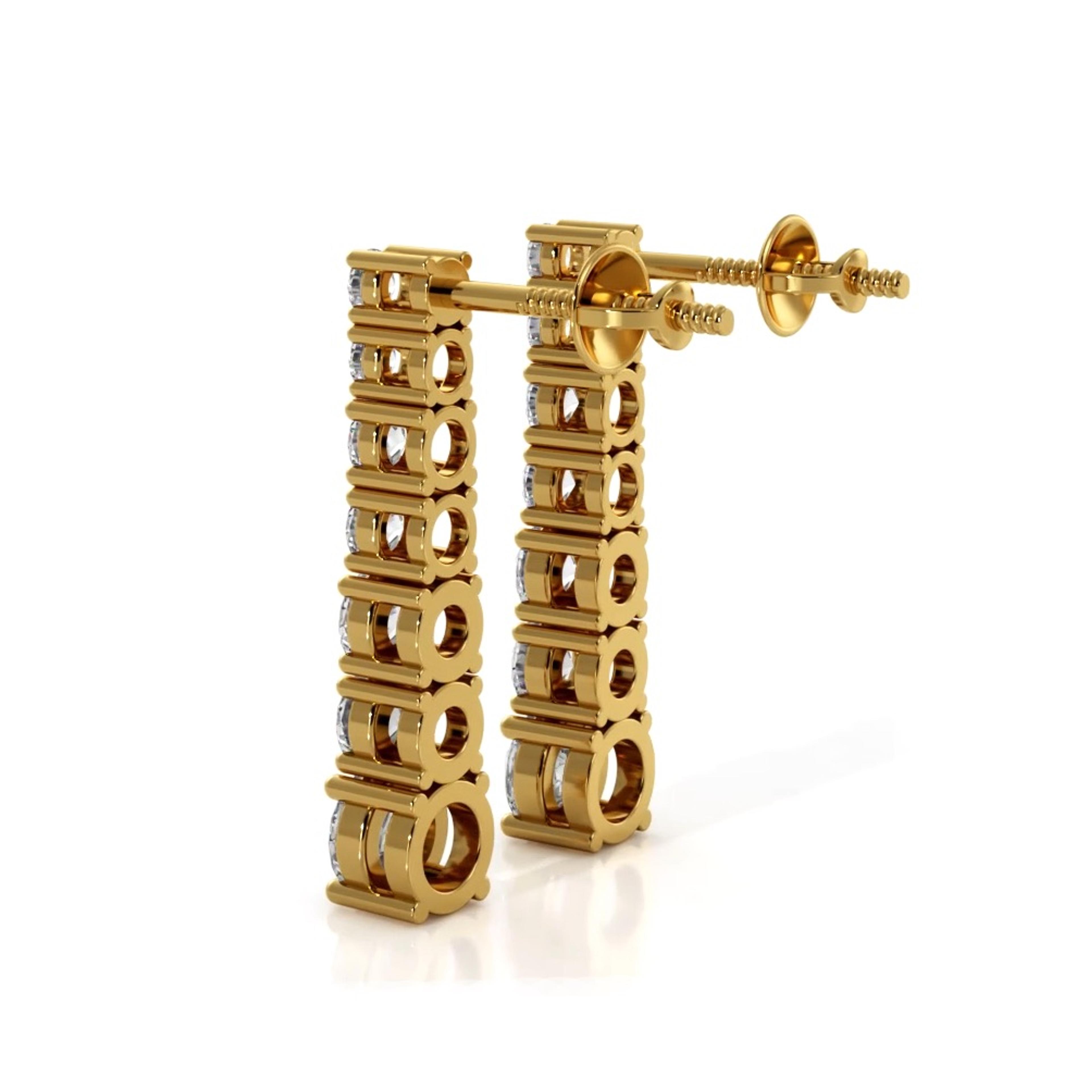 1.0 ctw. Round Diamond Cascade Drop Earrings