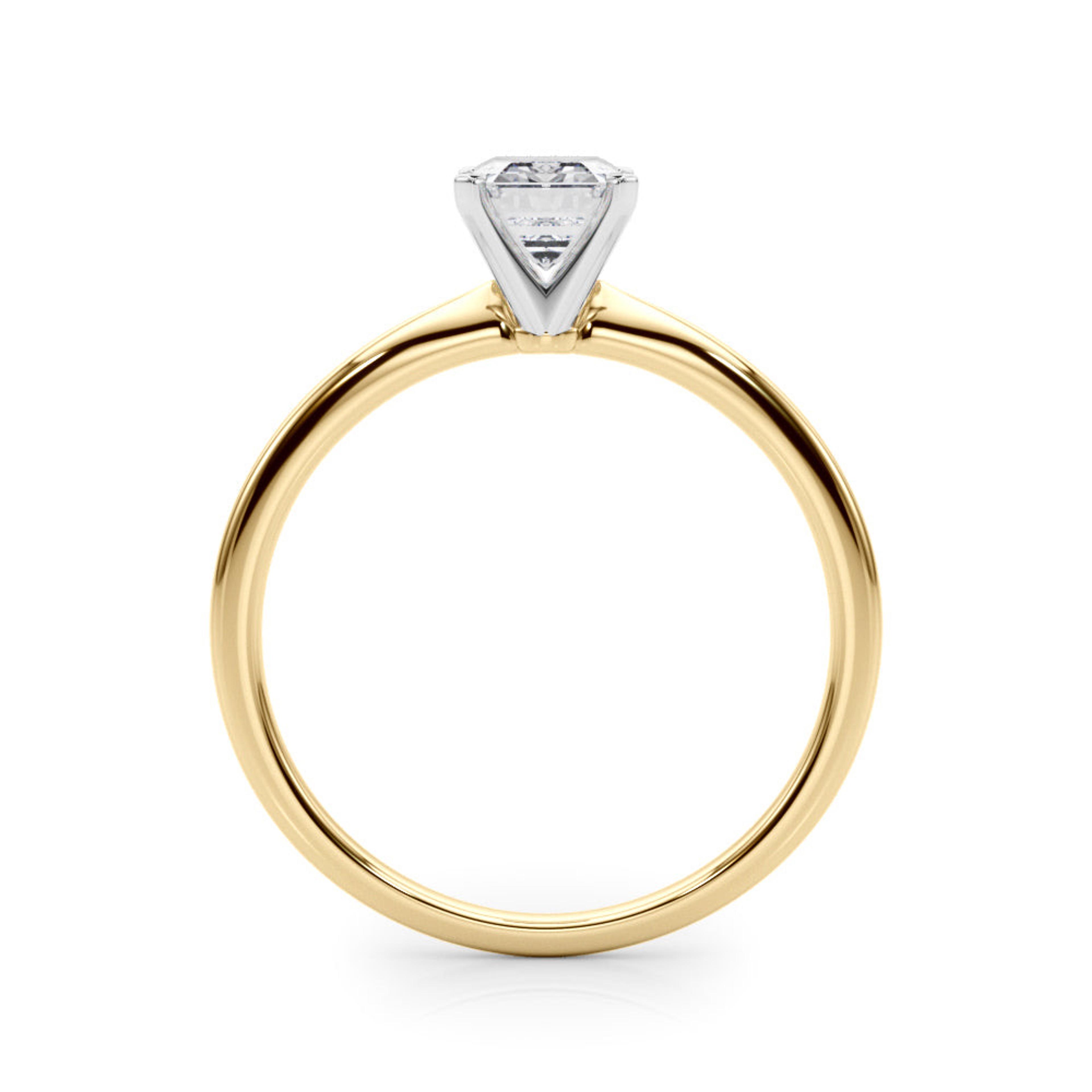 Angelica Emerald Diamond Solitaire Engagement Ring