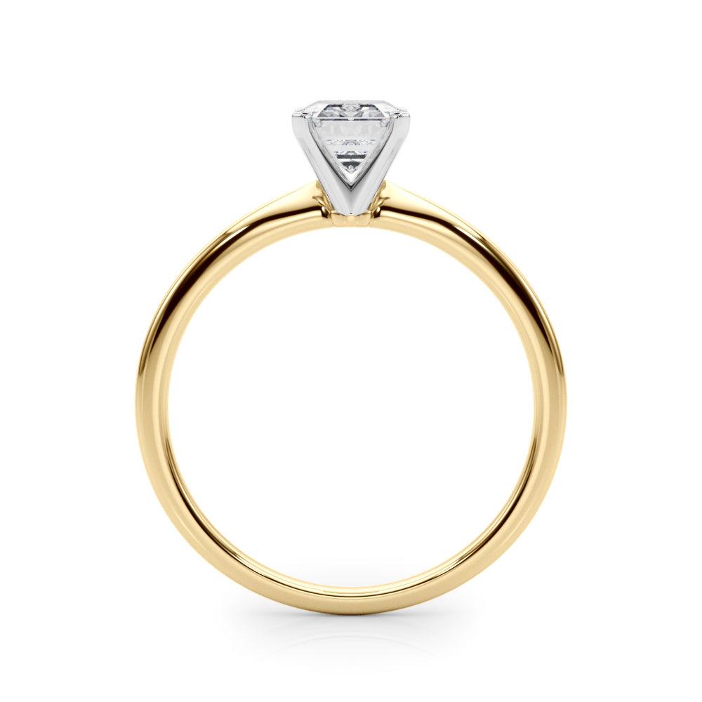 Angelica Emerald Diamond Solitaire Engagement Ring