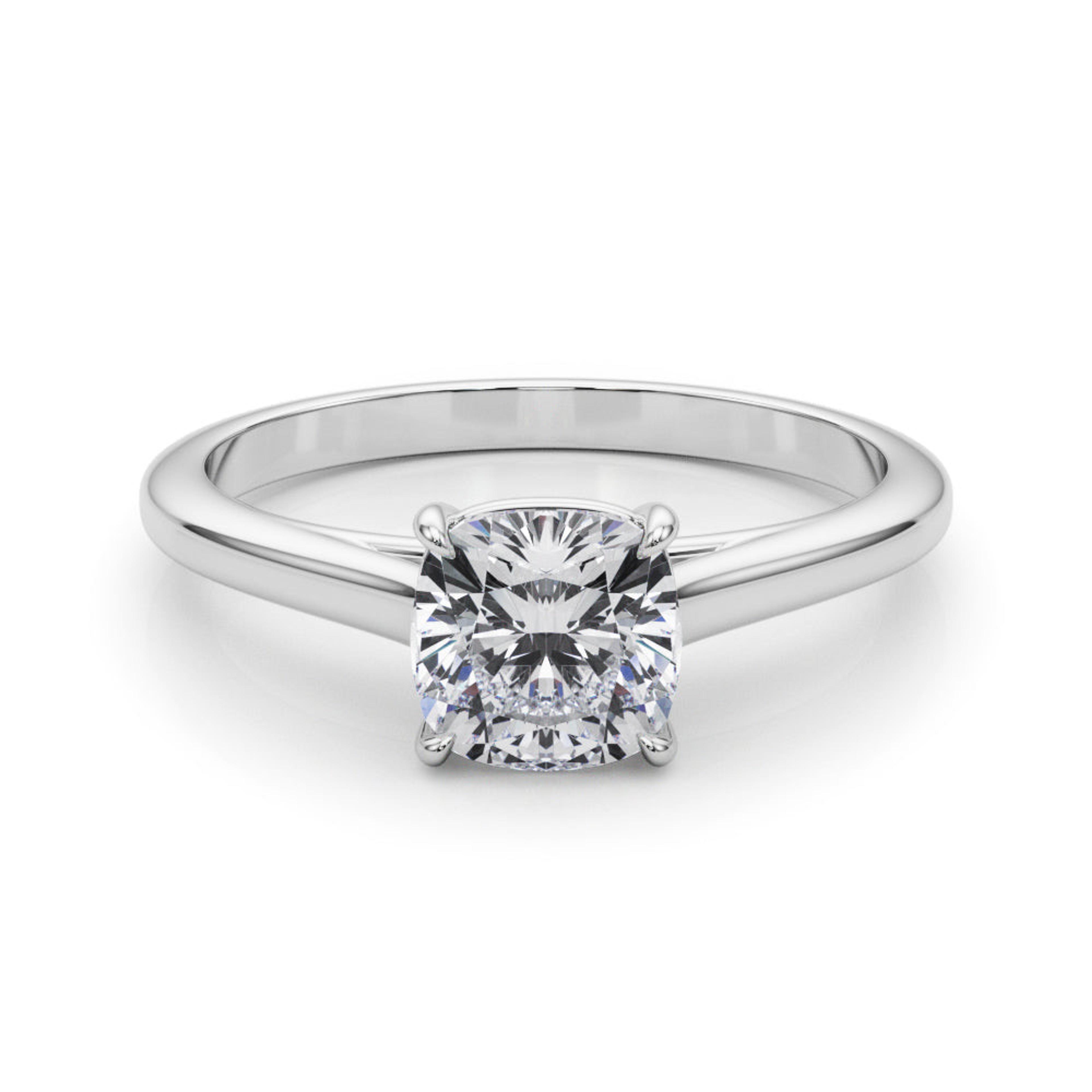 Amelia Cushion Diamond Solitaire Engagement Ring