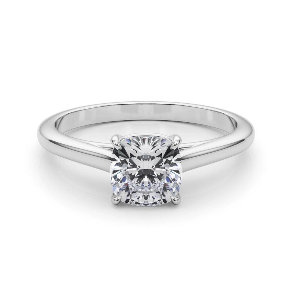 Amelia Cushion Diamond Solitaire Engagement Ring