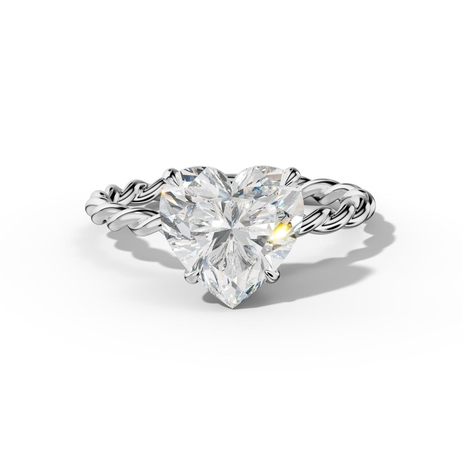 Sunny Heart Diamond Engagement Ring