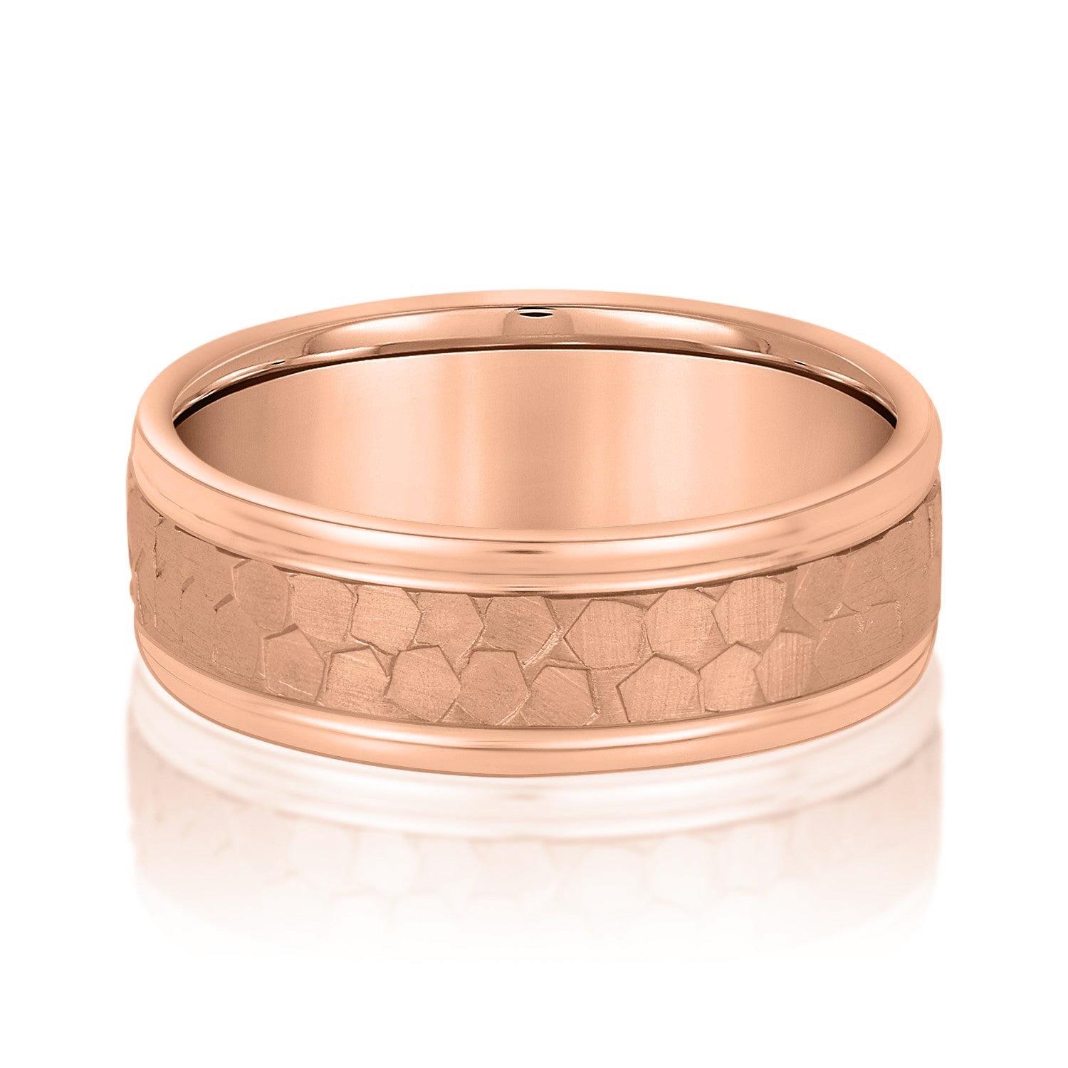 Men's Classic Flat Hammered Band