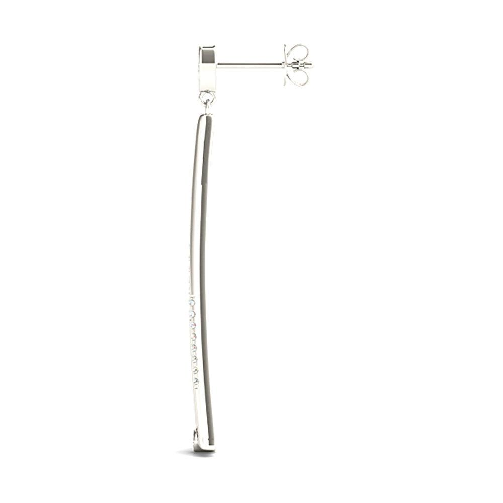 0.25 ctw Diamond Modern Drop Earrings-VIRABYANI