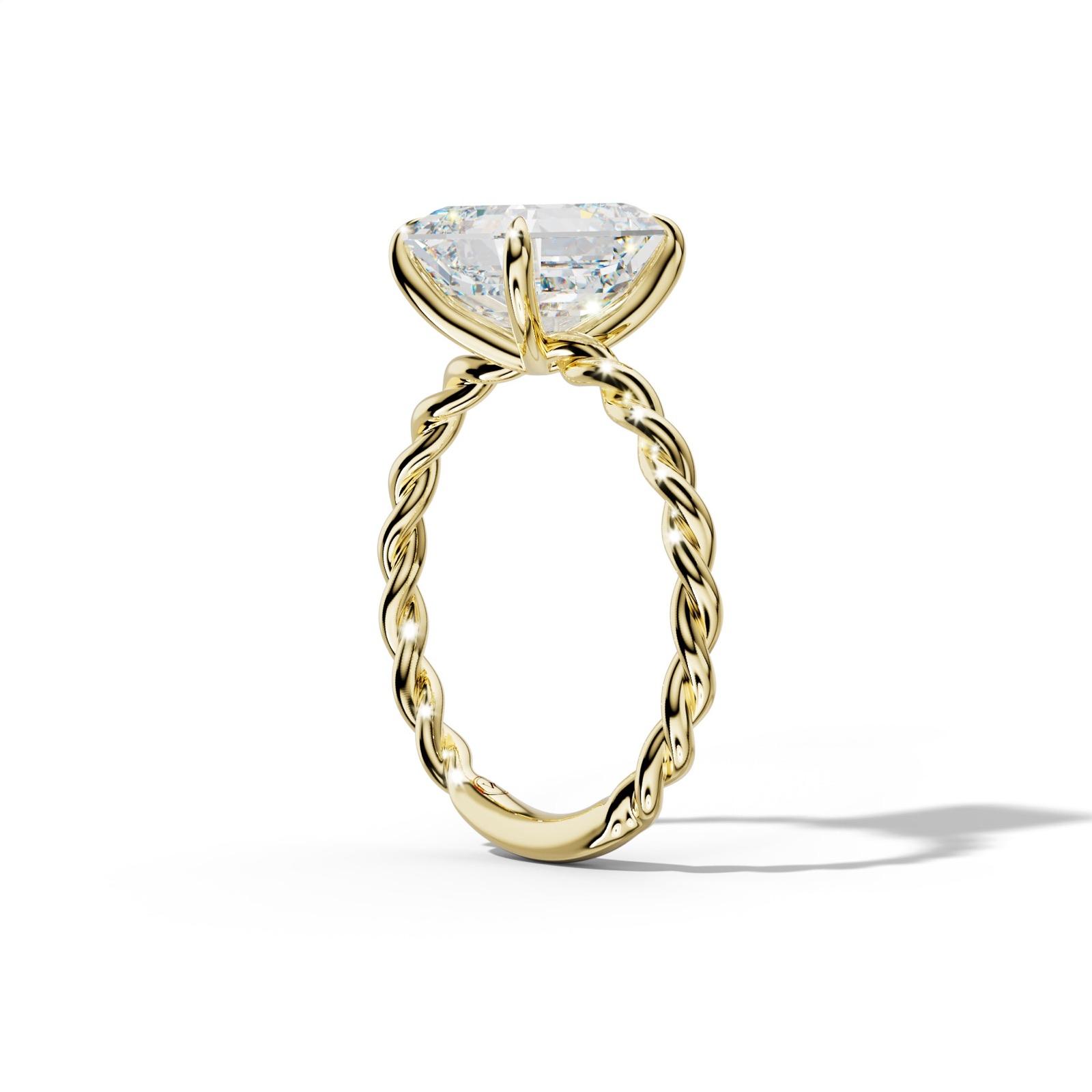 Sunny Asscher Diamond Engagement Ring
