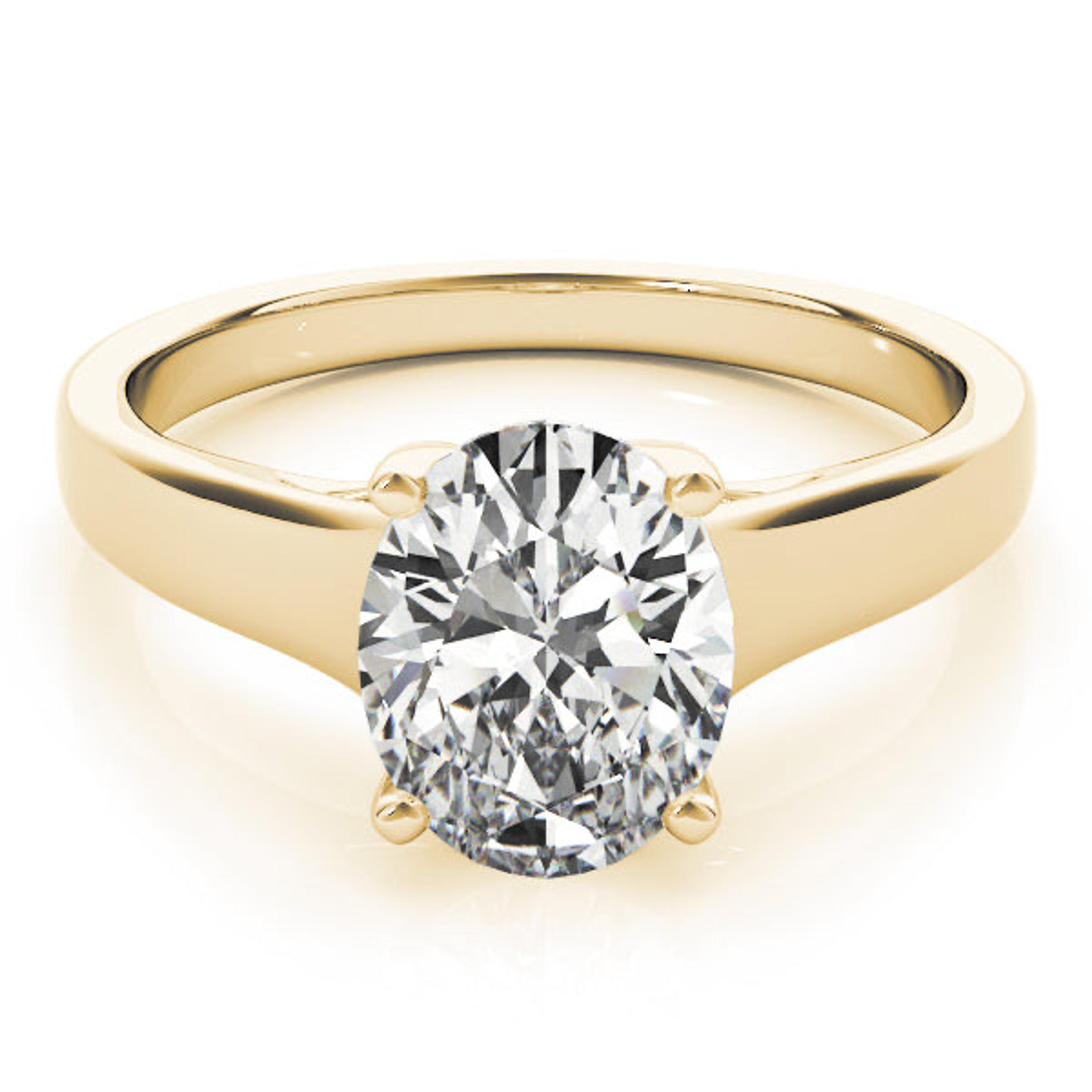 Evelyn Oval Lab Grown Diamond Solitaire Engagement Ring IGI Certified
