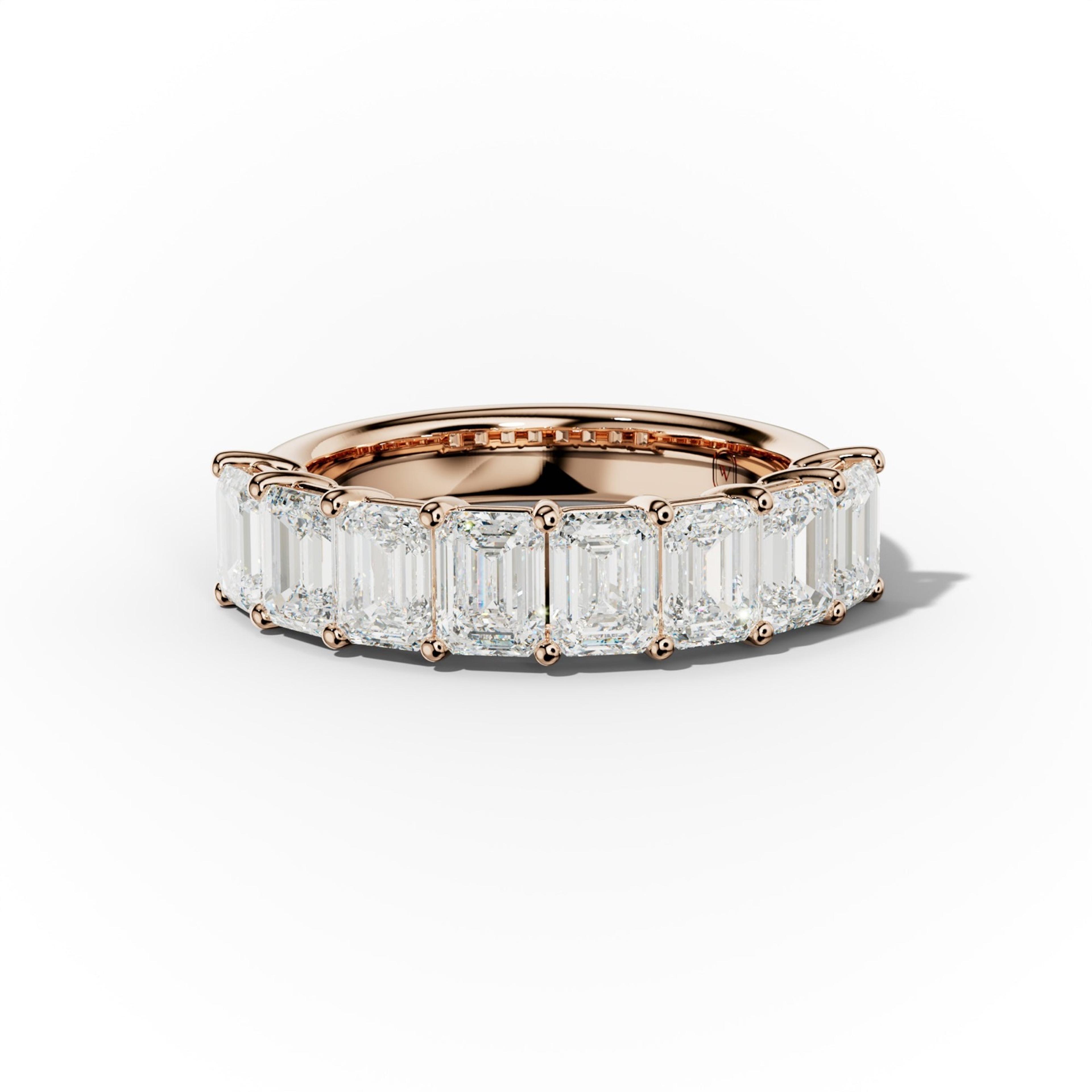 3.0 Carat Emerald Cut  Diamond Anniversary Band