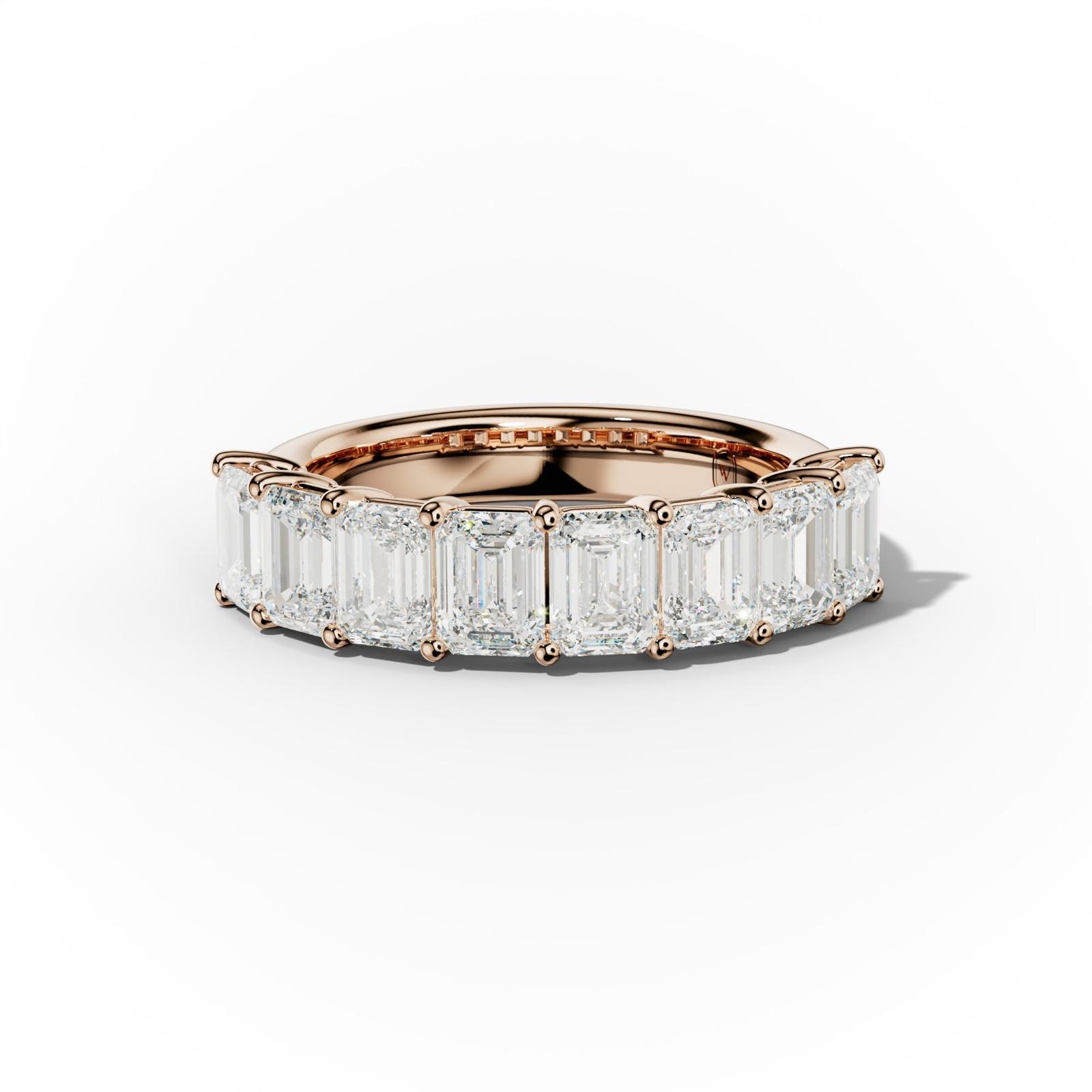 3.0 Carat Emerald Cut Diamond Anniversary Band