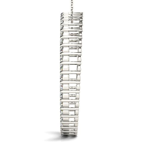 1.29 ctw Diamond Circle Necklace Pendant Shared Prong Set-VIRABYANI