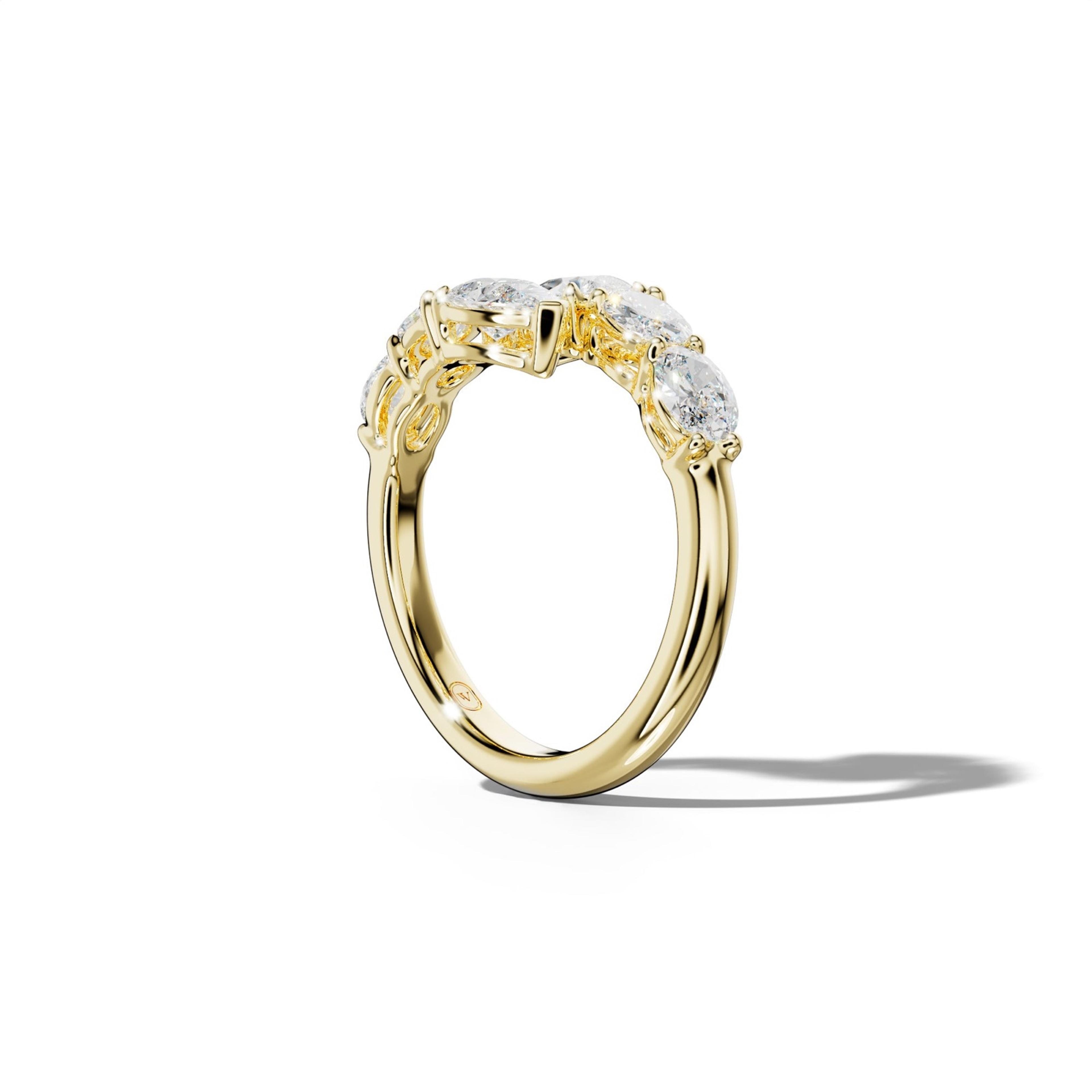 2.0 ct Oval and Pear Shape Diamond Open Wedding Band