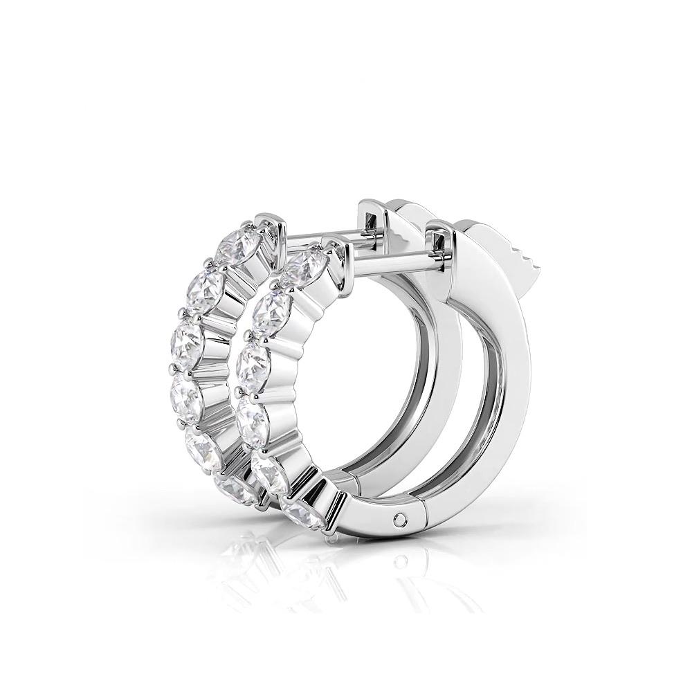 1.0 ctw. Common Prong Huggie Hoop Earrings