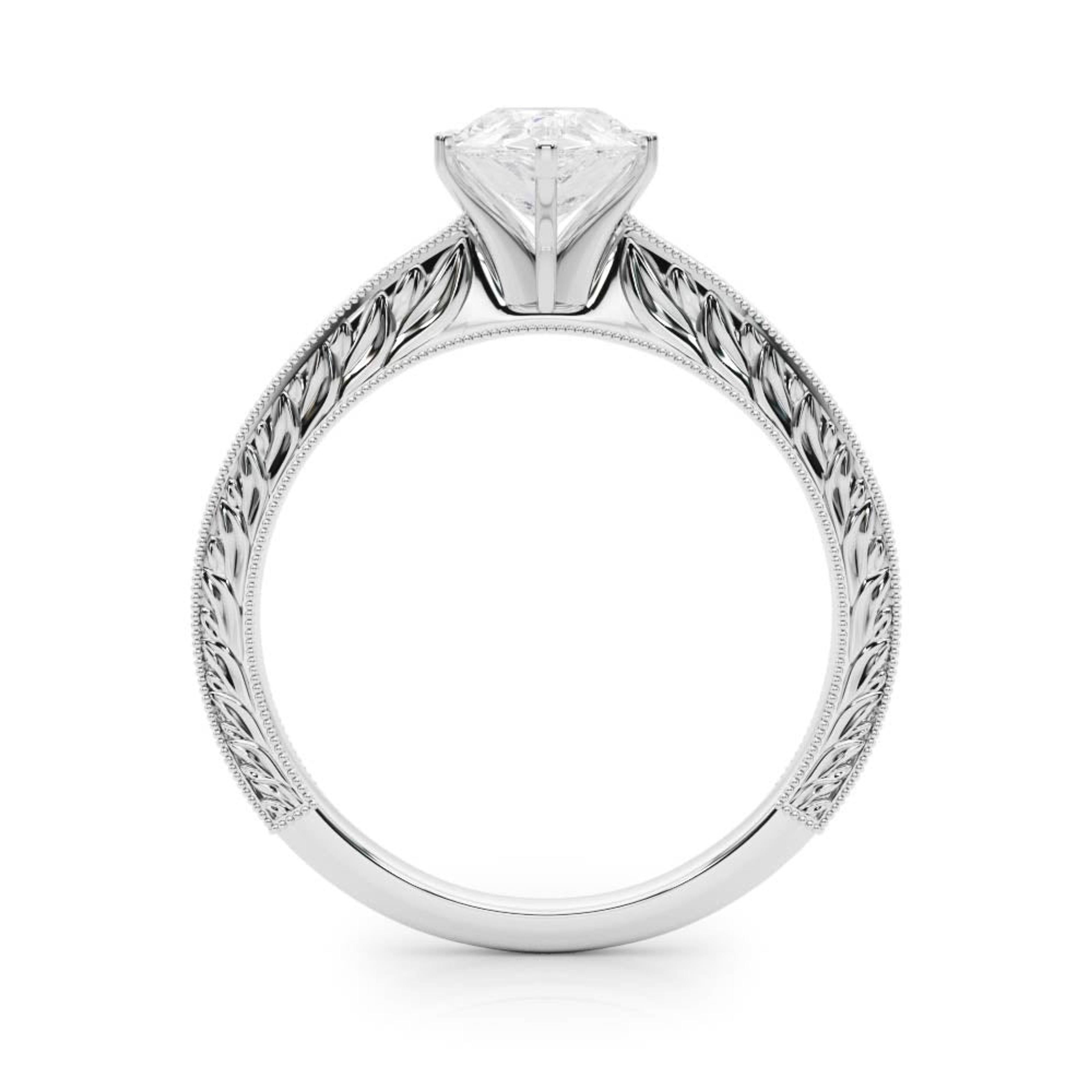 Victoria Pear Diamond Solitaire Engagement Ring