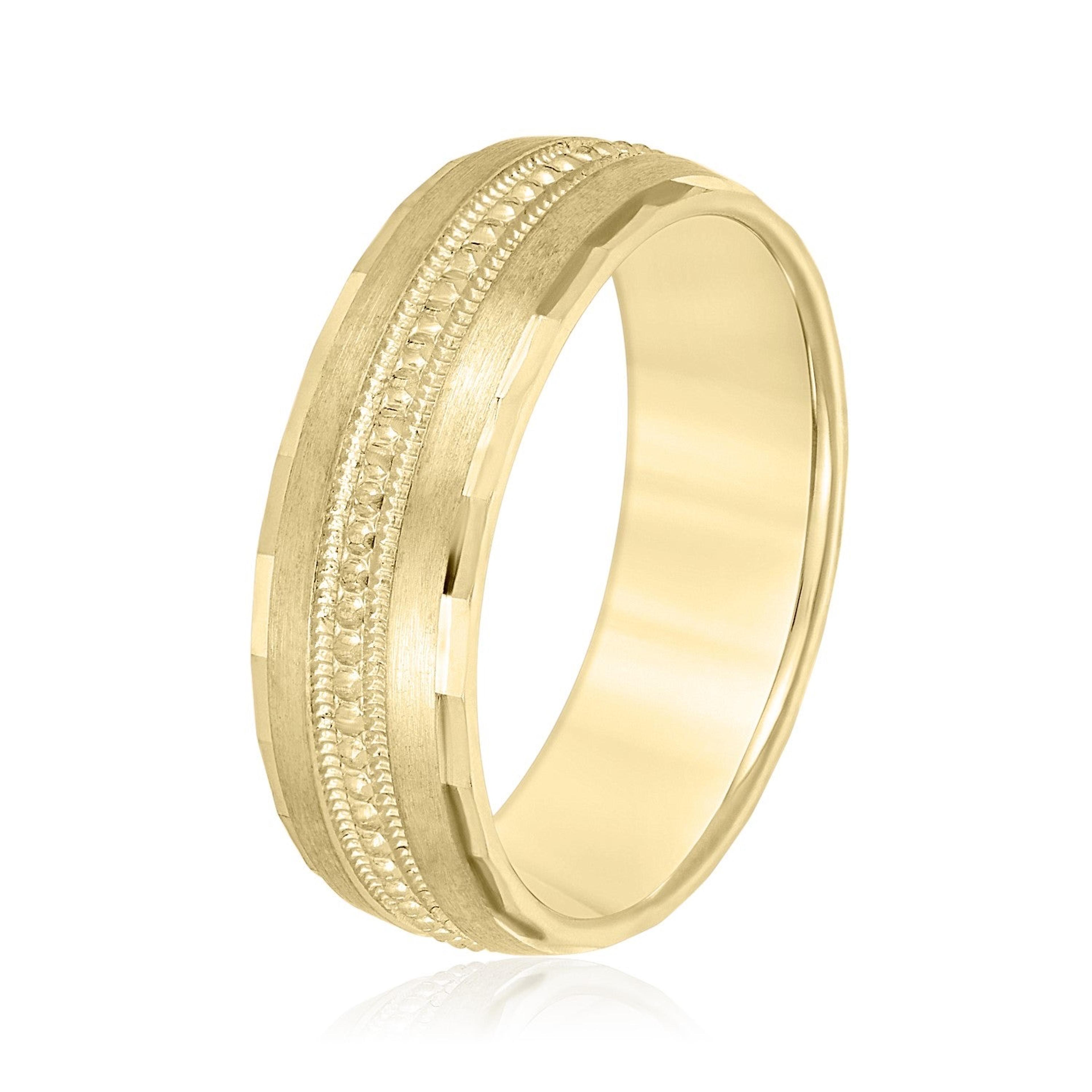 Men's Fancy Milgrain Wedding Band