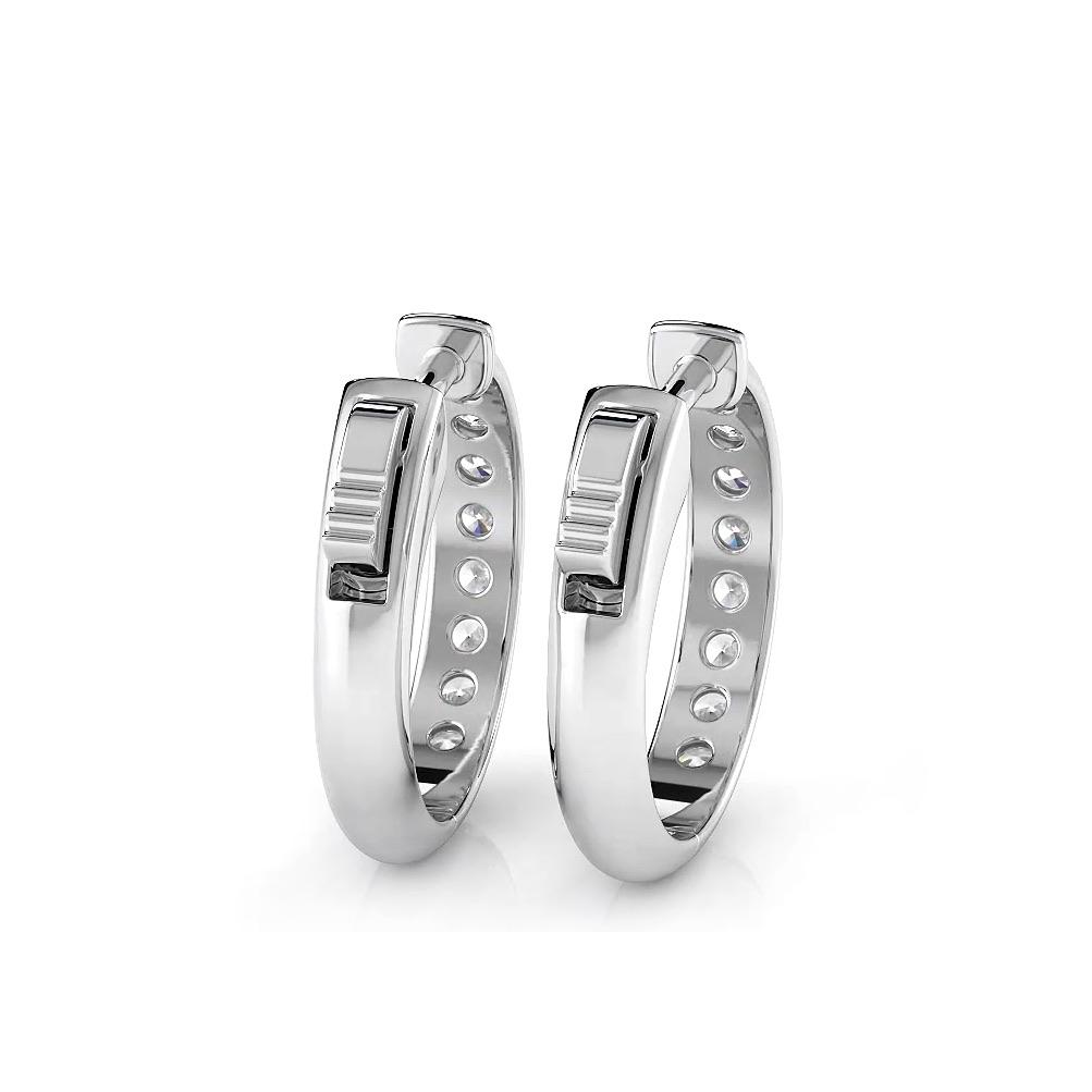0.50 ctw. Round Brilliant Cut Huggie Hoop earrings