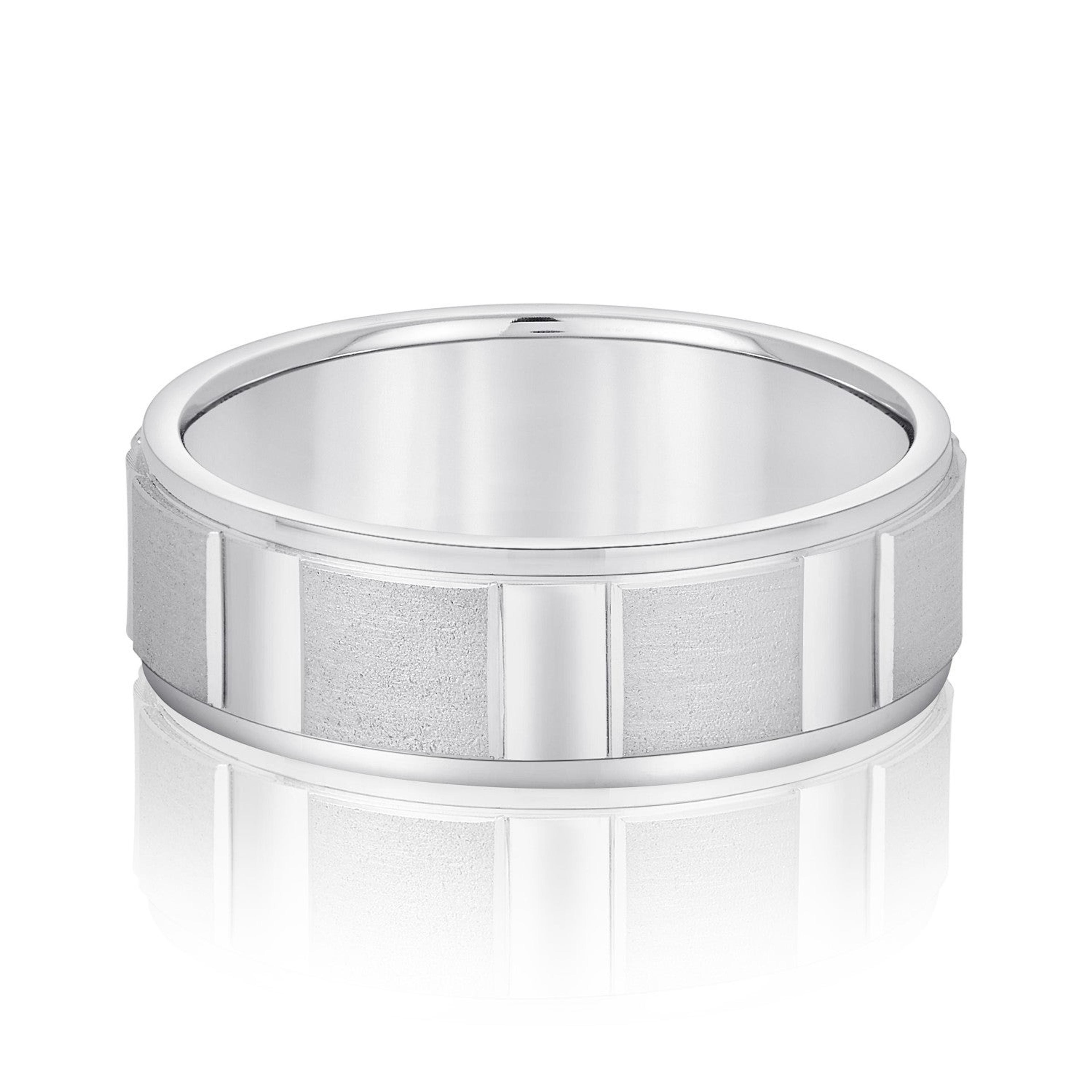 Men's Geometric Design Round Edge Band