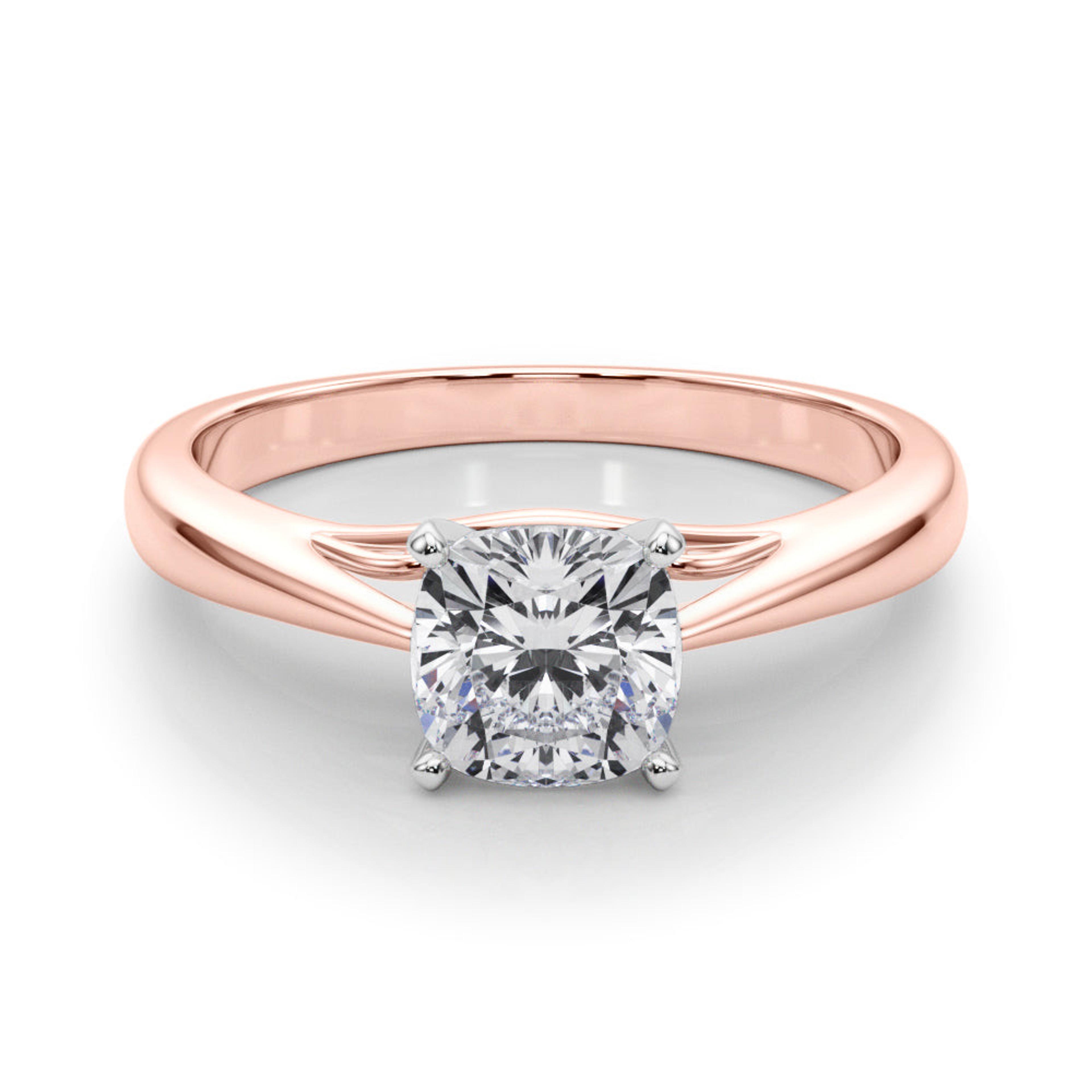 Katerina Cushion Diamond Solitaire Engagement Ring