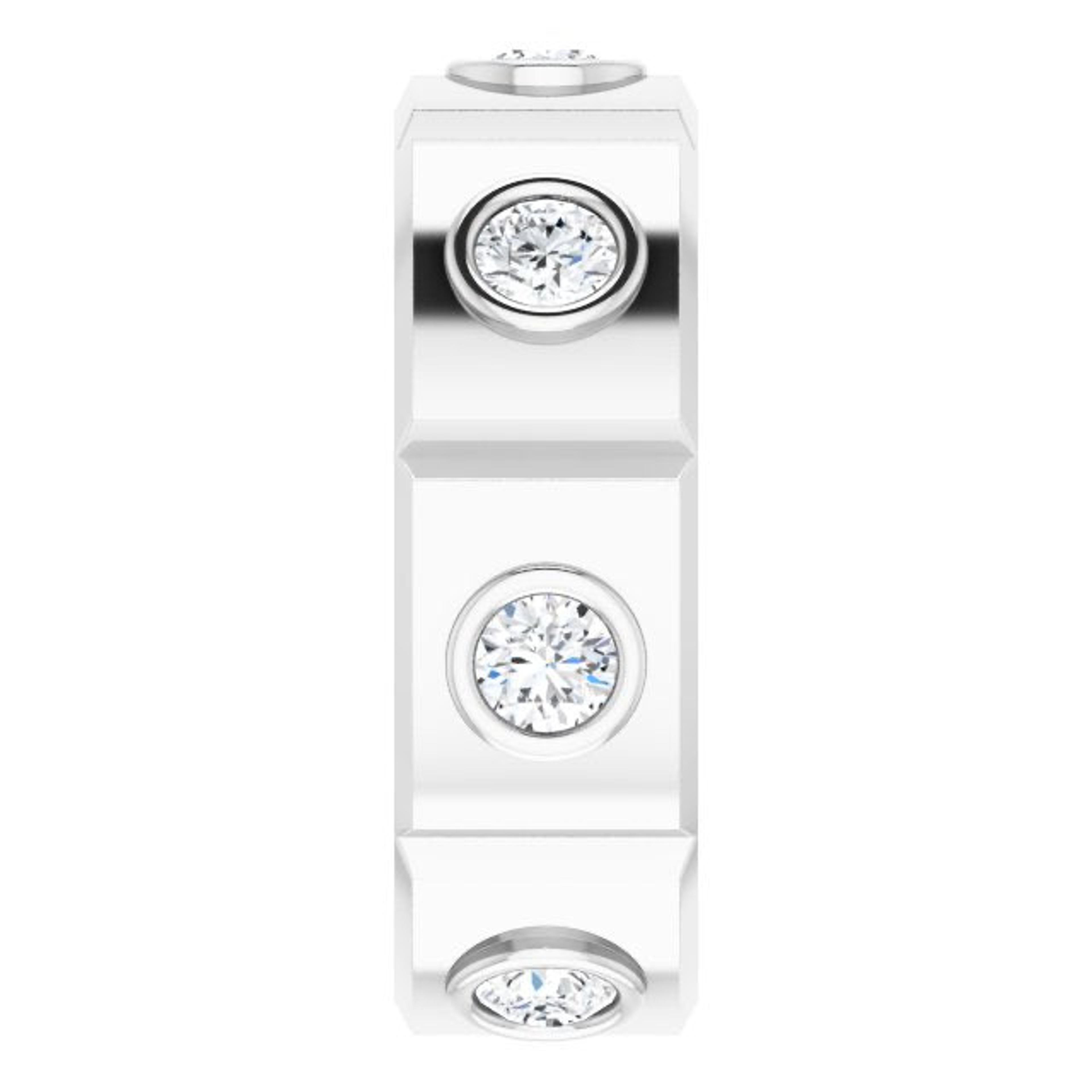 1.20 ctw Round Diamond Eternity Band Bezel Set