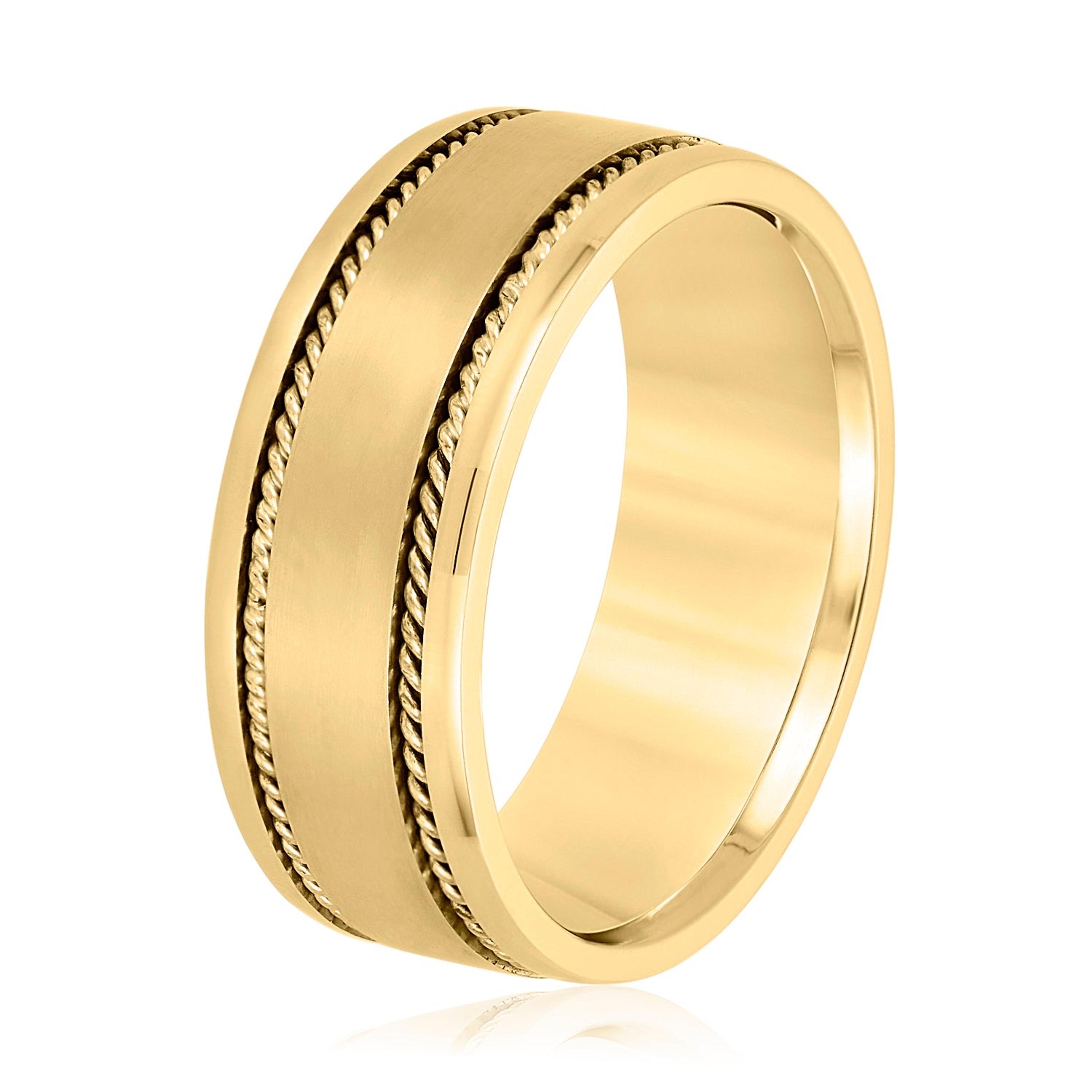 Men's Double Line Twisted Rope Classic Band