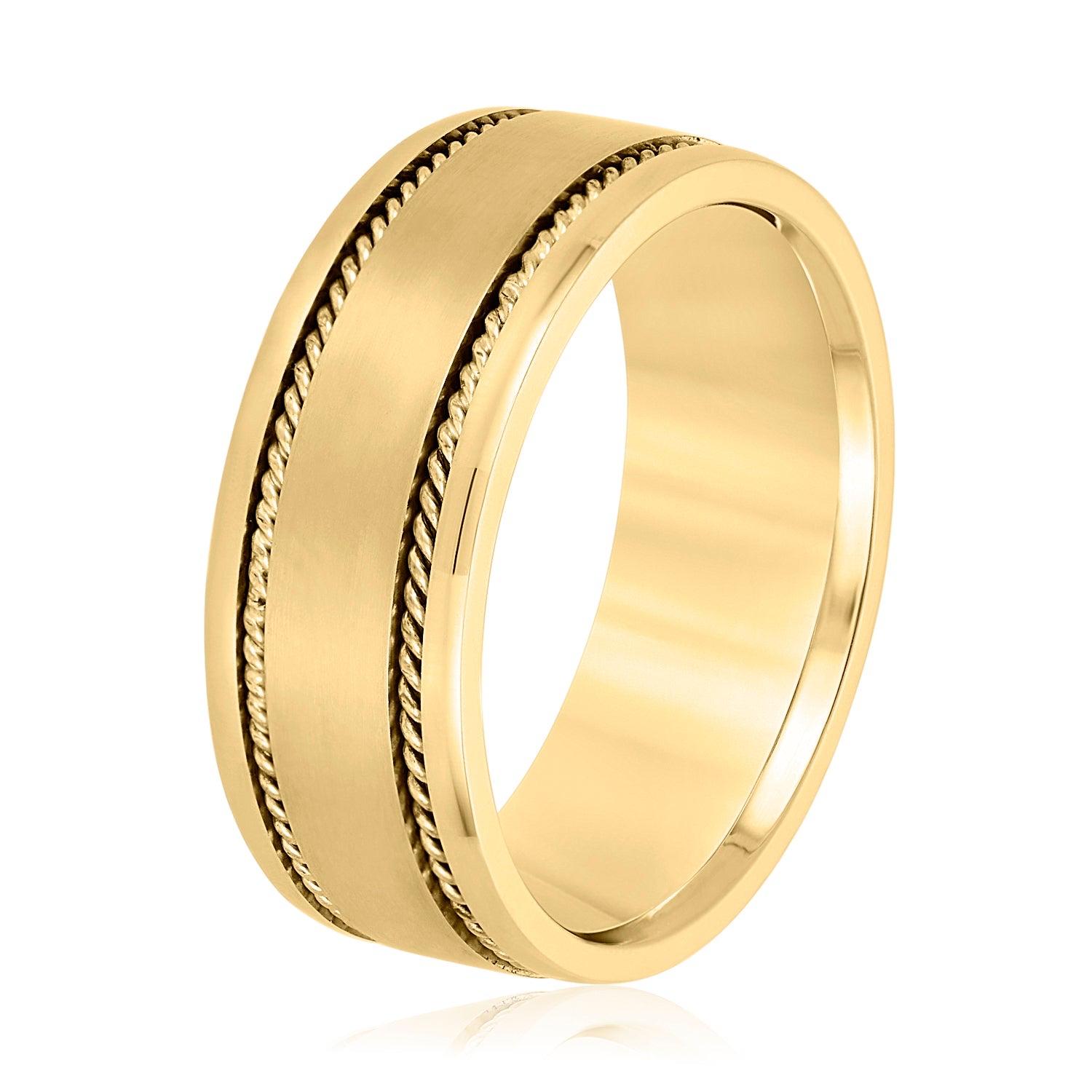 Men's Double Line Twisted Rope Classic Band