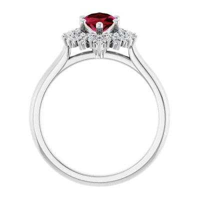 Ruby Halo Ring