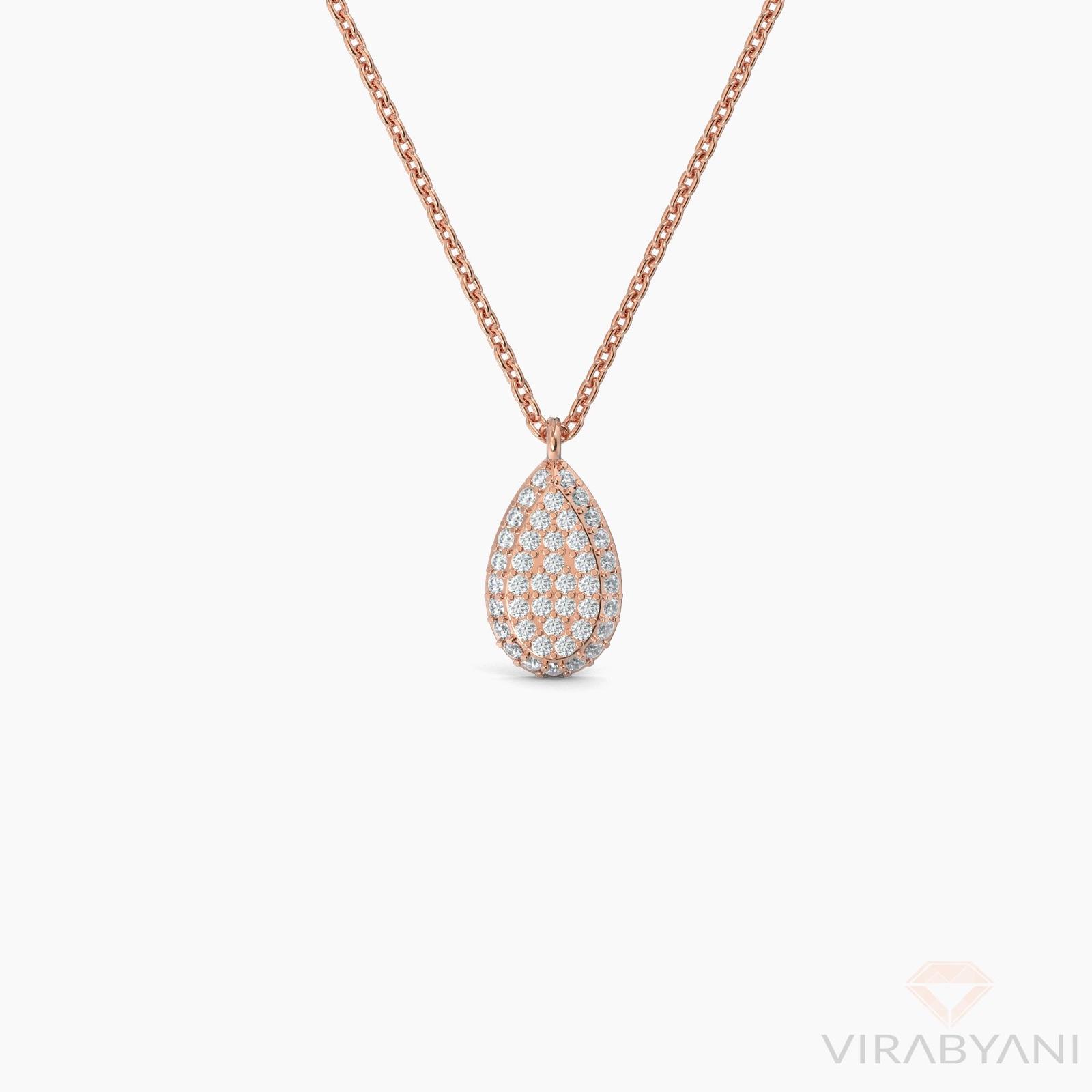 Pear Shaped AMoré Pavé Necklace With 0.35 ct. Diamonds