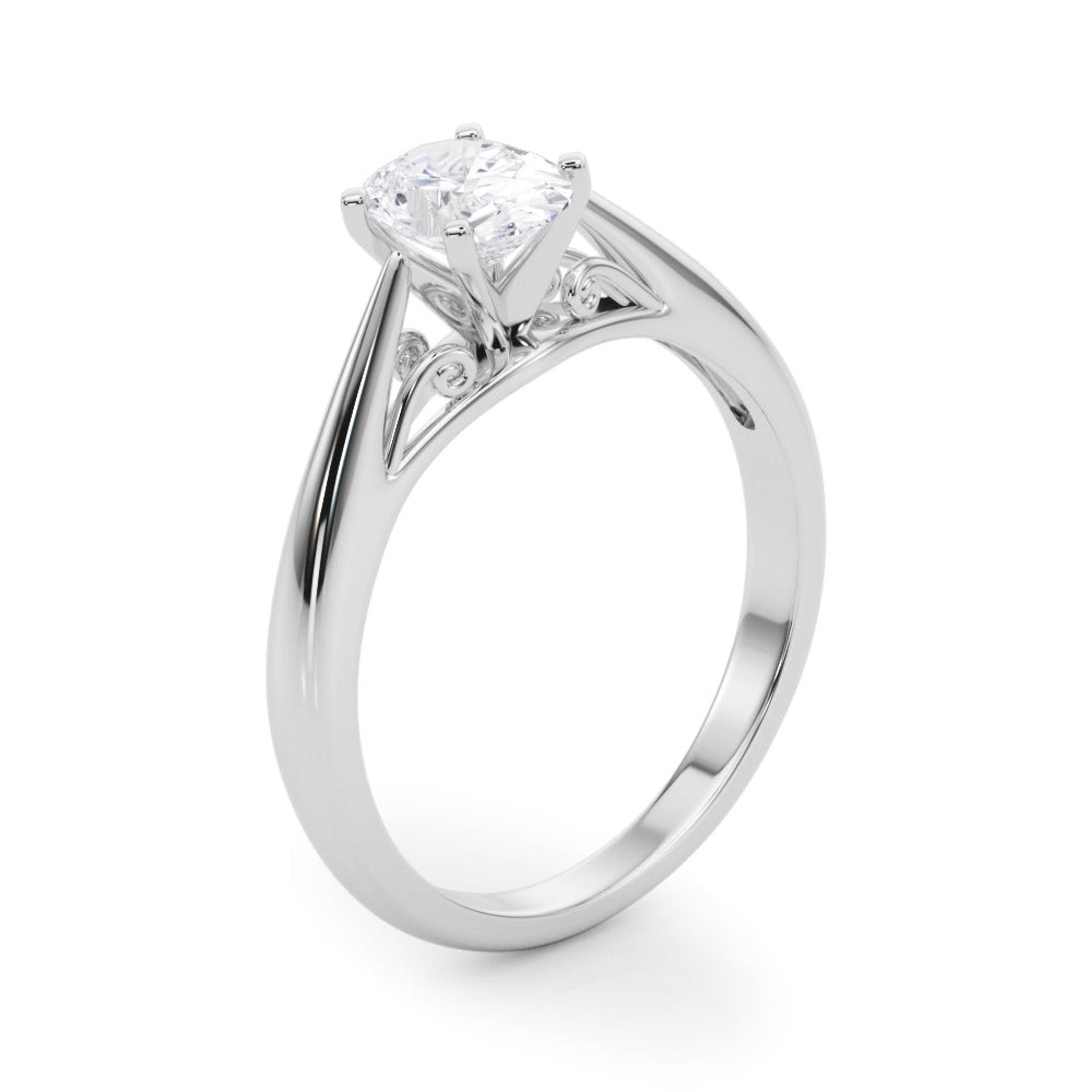 Katerina Oval Diamond Solitaire Engagement Ring
