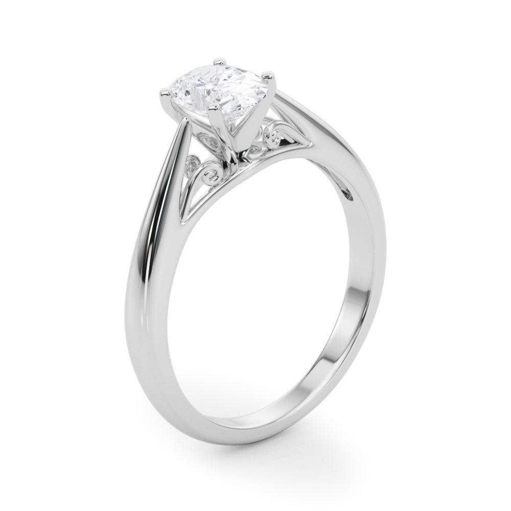 Katerina Oval Diamond Solitaire Engagement Ring