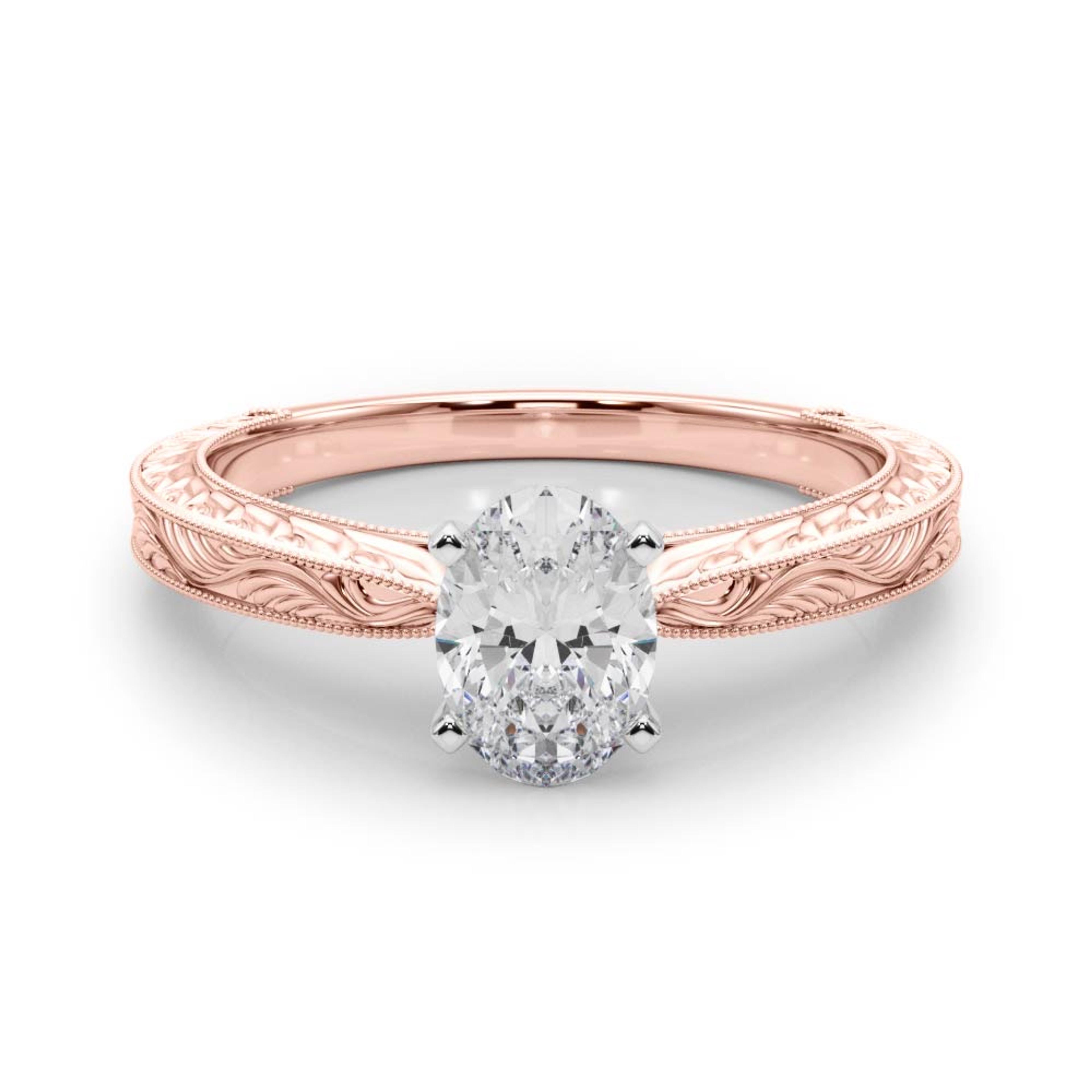Victoria Oval Diamond Solitaire Engagement Ring