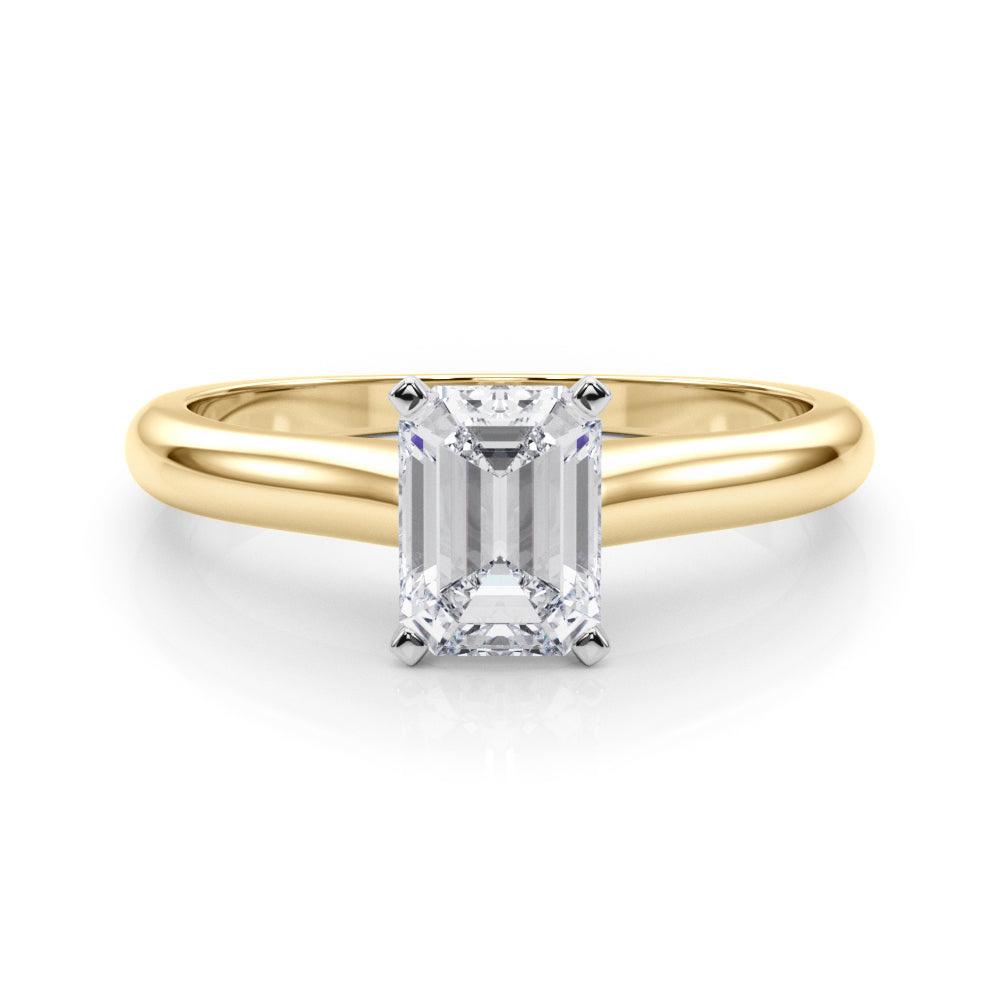 Isabella Emerald Lab Grown Diamond Solitaire Engagement Ring IGI Certified