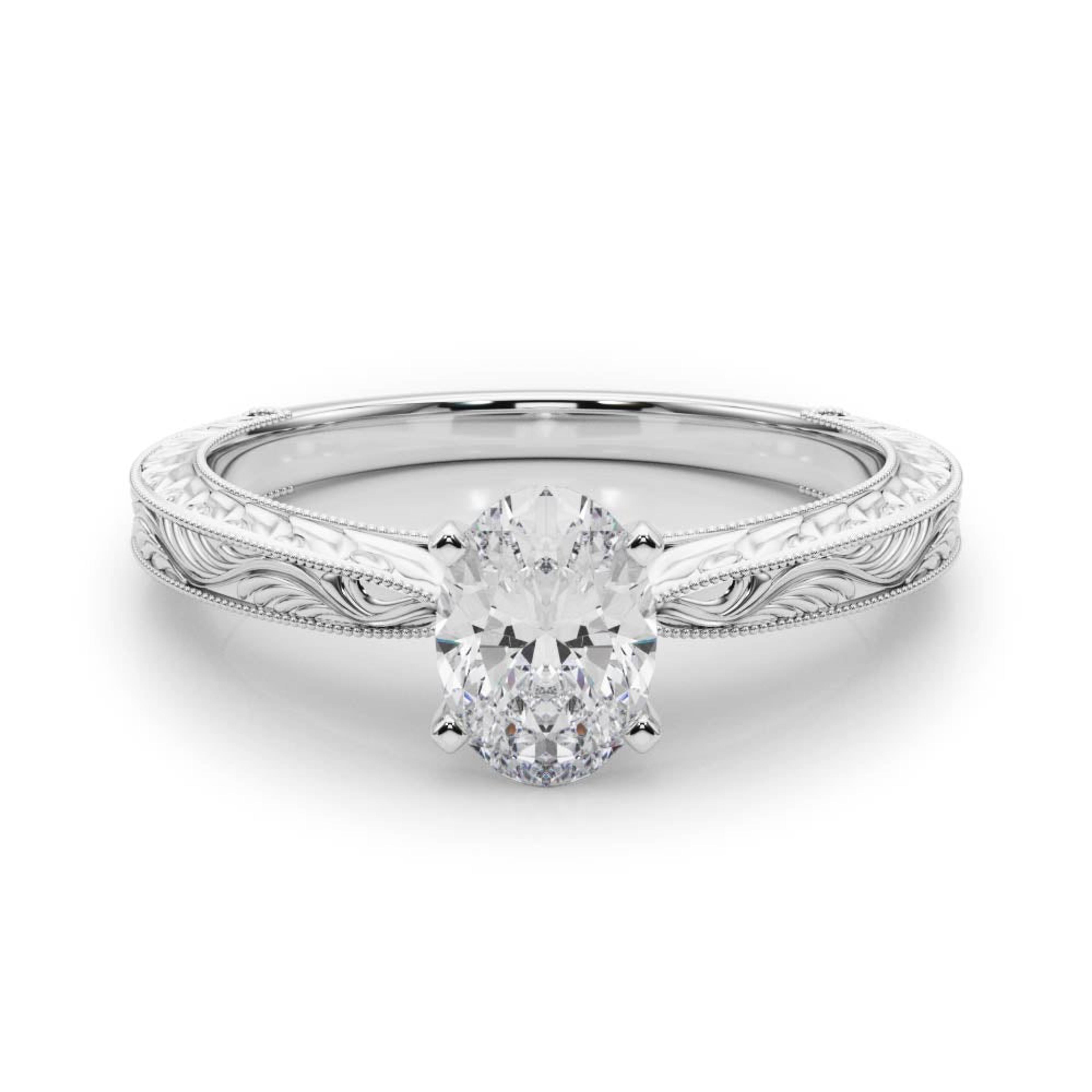 Victoria Oval Diamond Solitaire Engagement Ring
