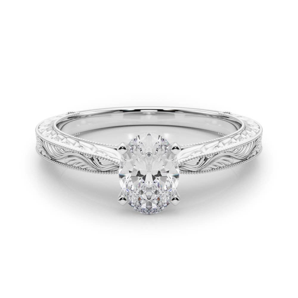 Victoria Oval Diamond Solitaire Engagement Ring