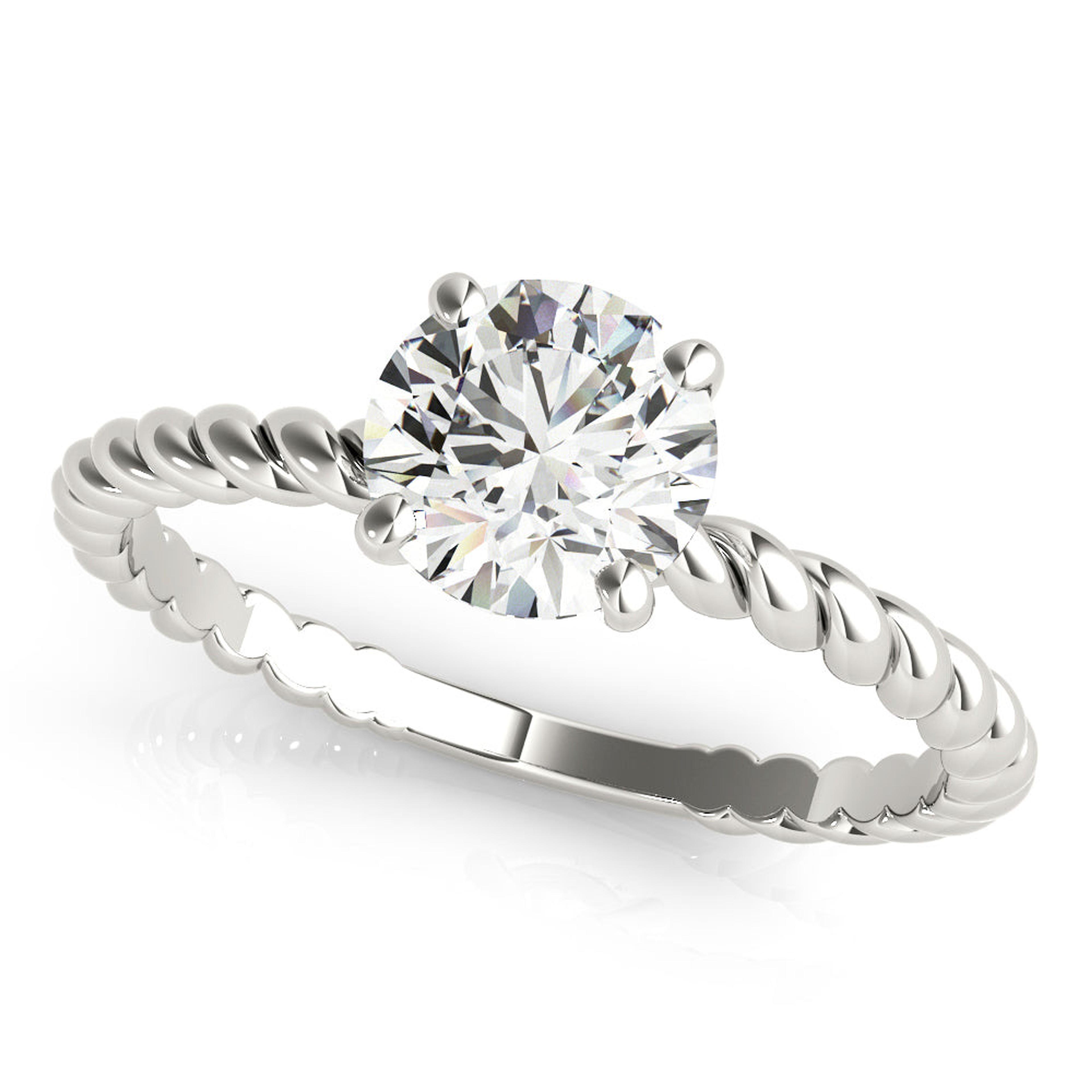 Eleanor Round Lab Grown Diamond Solitaire Engagement Ring IGI Certified