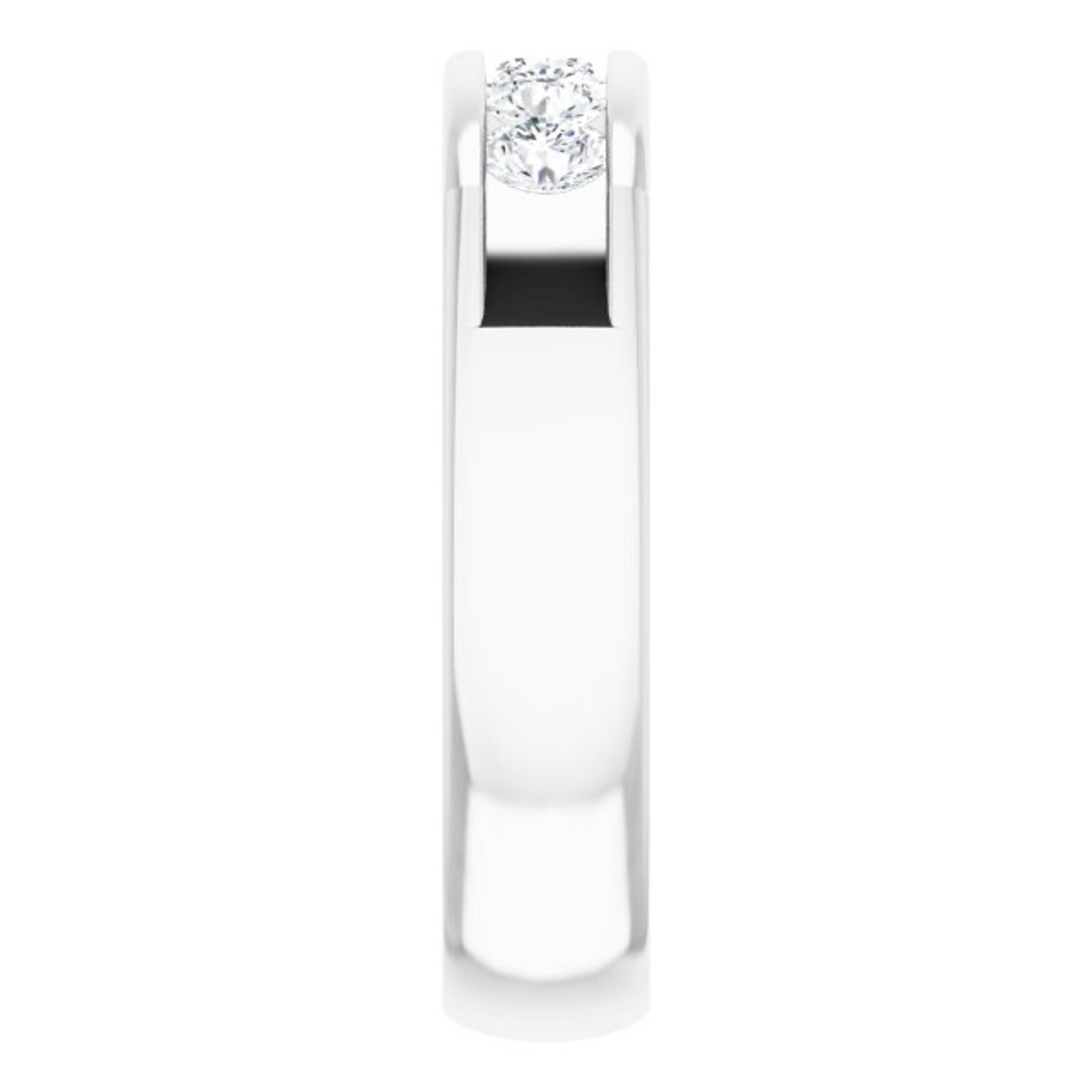 1.0 ctw Channel Set Round Diamond Men's Ring