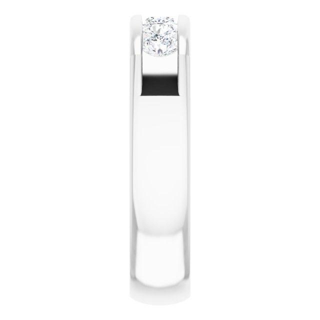 1.0 ctw Channel Set Round Diamond Men's Ring