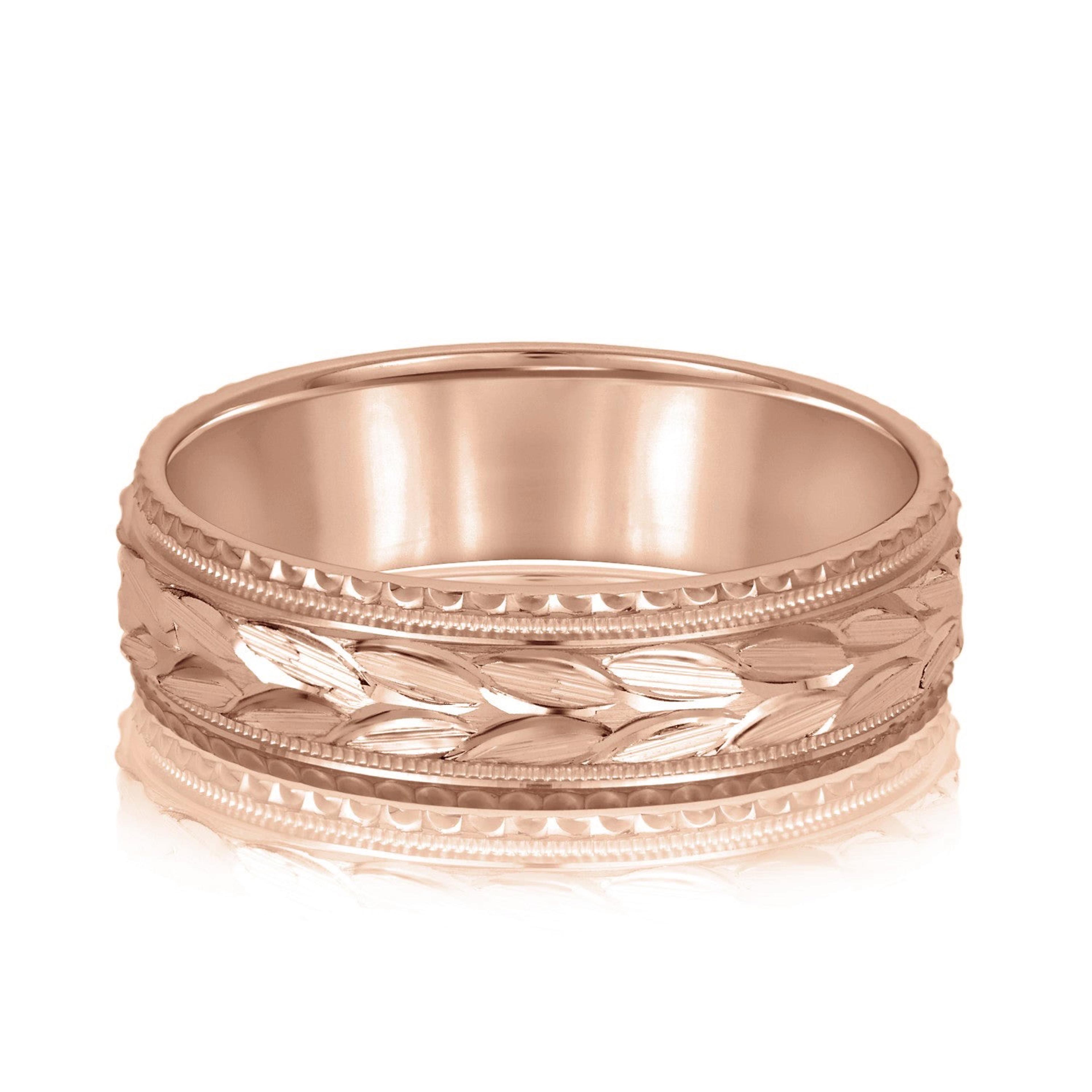 Greek God Wreath Style Men’s Wedding Band